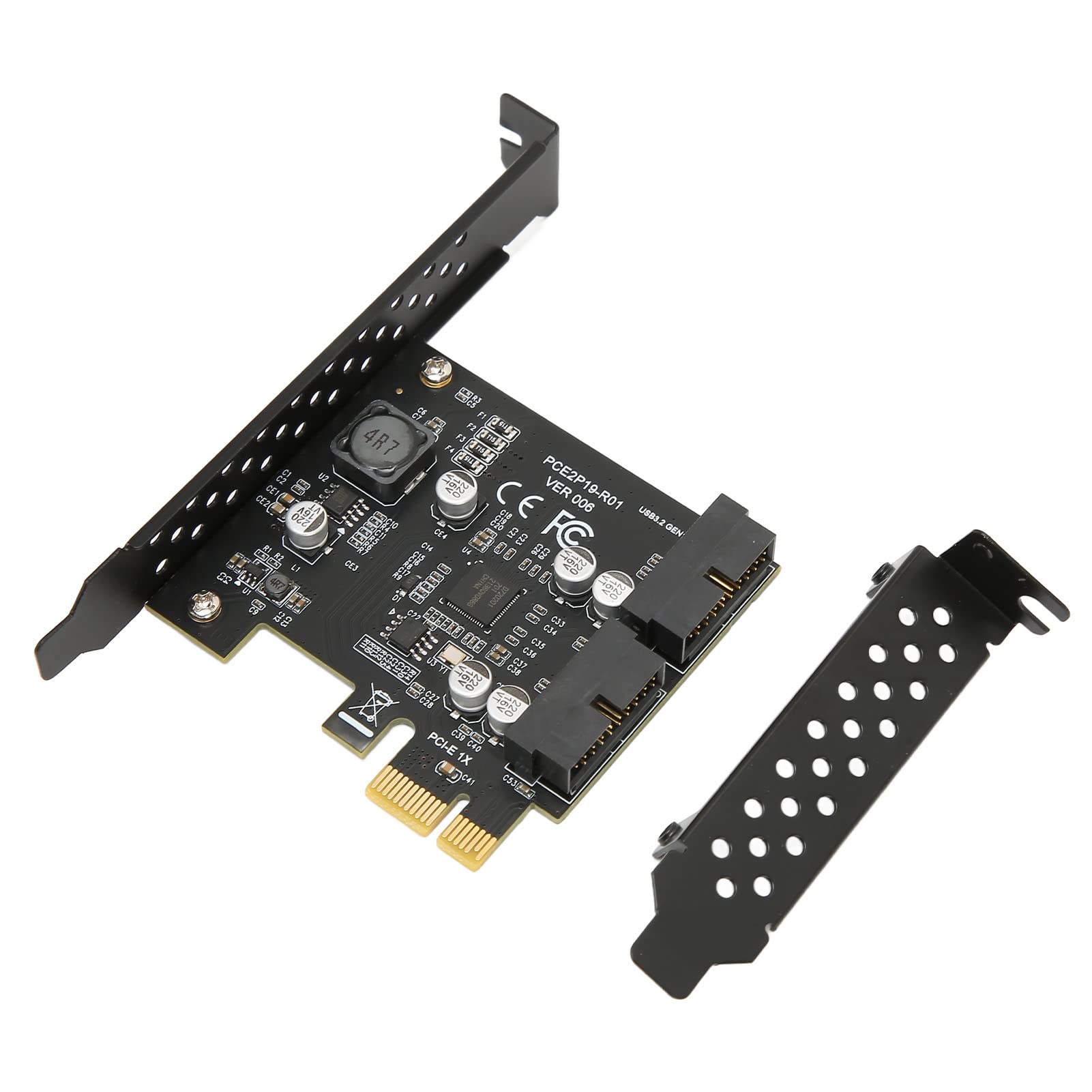 CSL Scheda PCIe USB 3.2 – 2 Porte Esterne E Header Interno A 19 Pin, Chipset Renesas