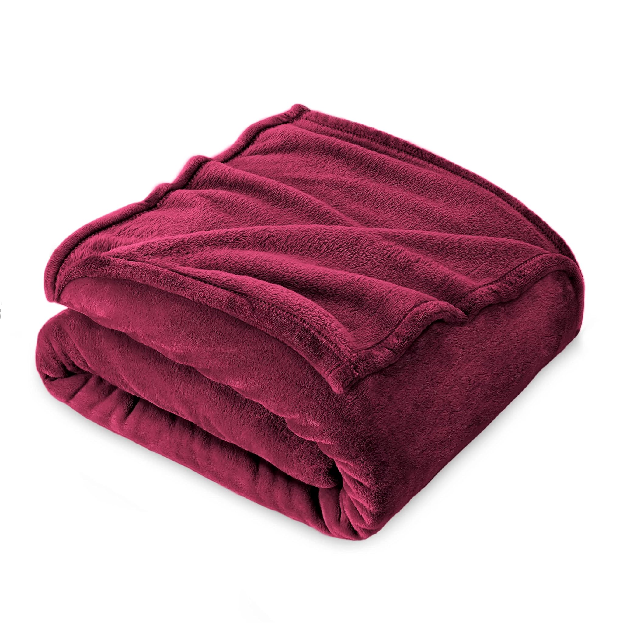 Coperta Plaid Pile Matrimoniale 210x240 cm - Bordeaux