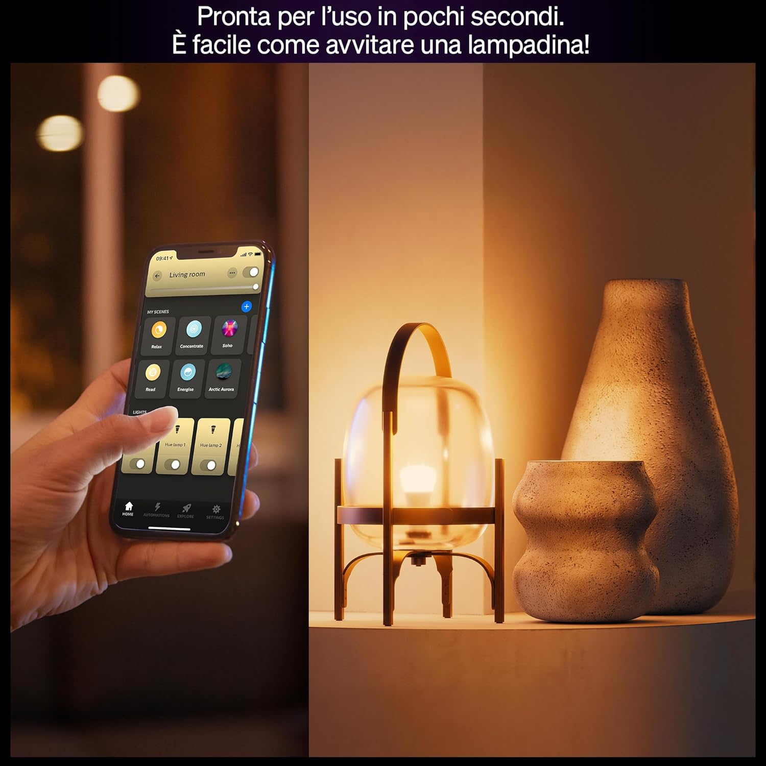 Philips Hue Lampada Smart LED A60 E27, White Ambiance (4 pz) - immagine 7