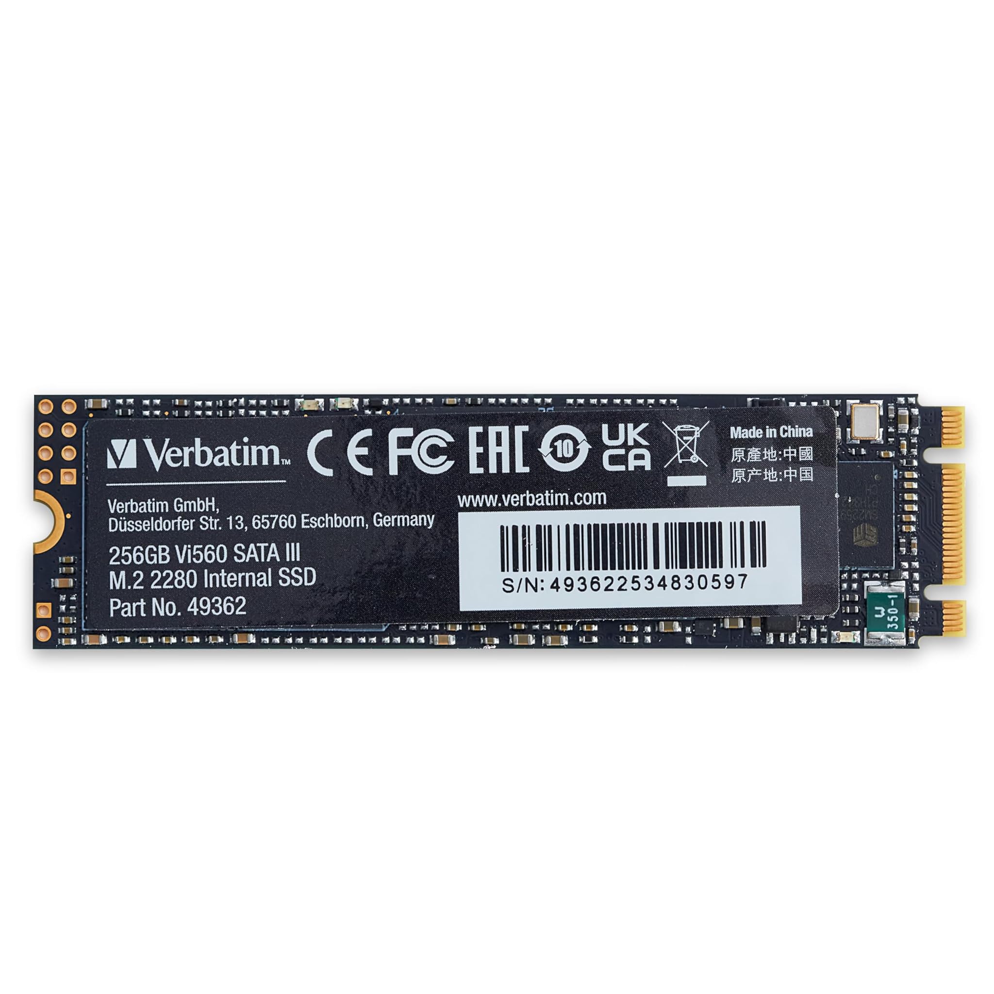 Verbatim Vi560 S3 M.2 SSD Drives Allo Stato Solido, 256 GB