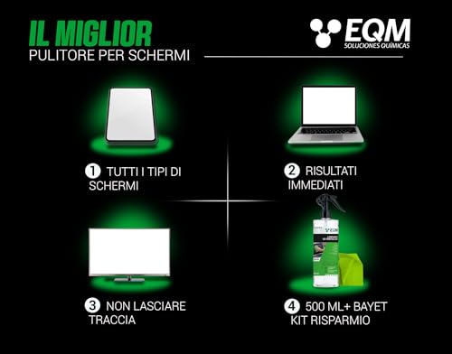 EQM - ECO-219 - Pulizia Schermo 500 ML con Panno Microfibra - immagine 3