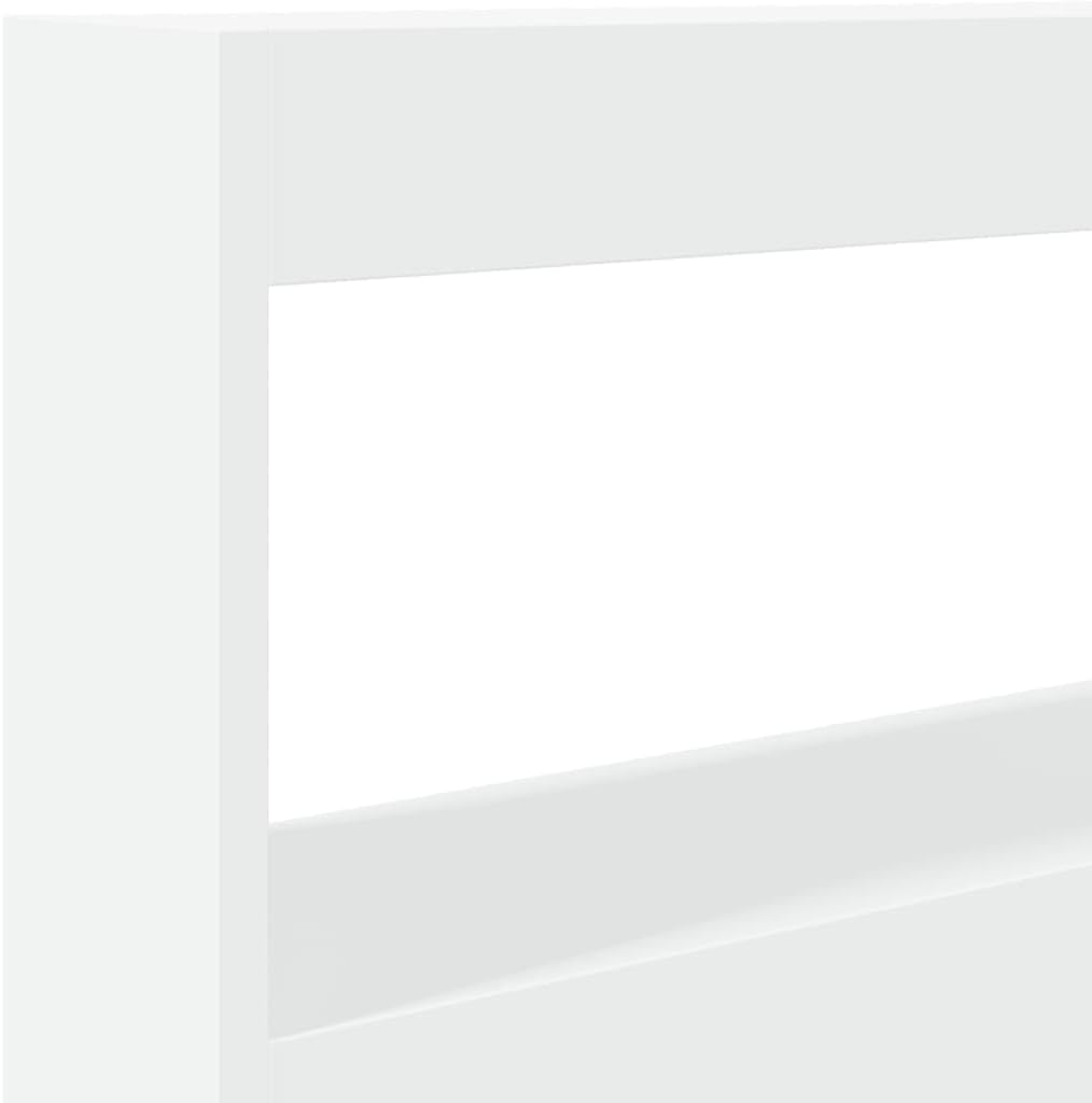 vidaXL Testiera con Contenitore a LED Bianca 100x17x102 cm - immagine 4