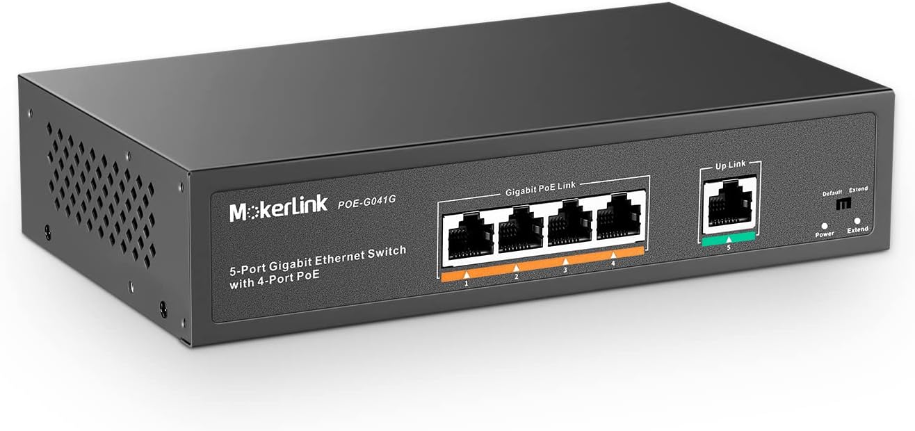 Mokerlink Switch POE Gigabit 5 Porte, 78W - immagine 1