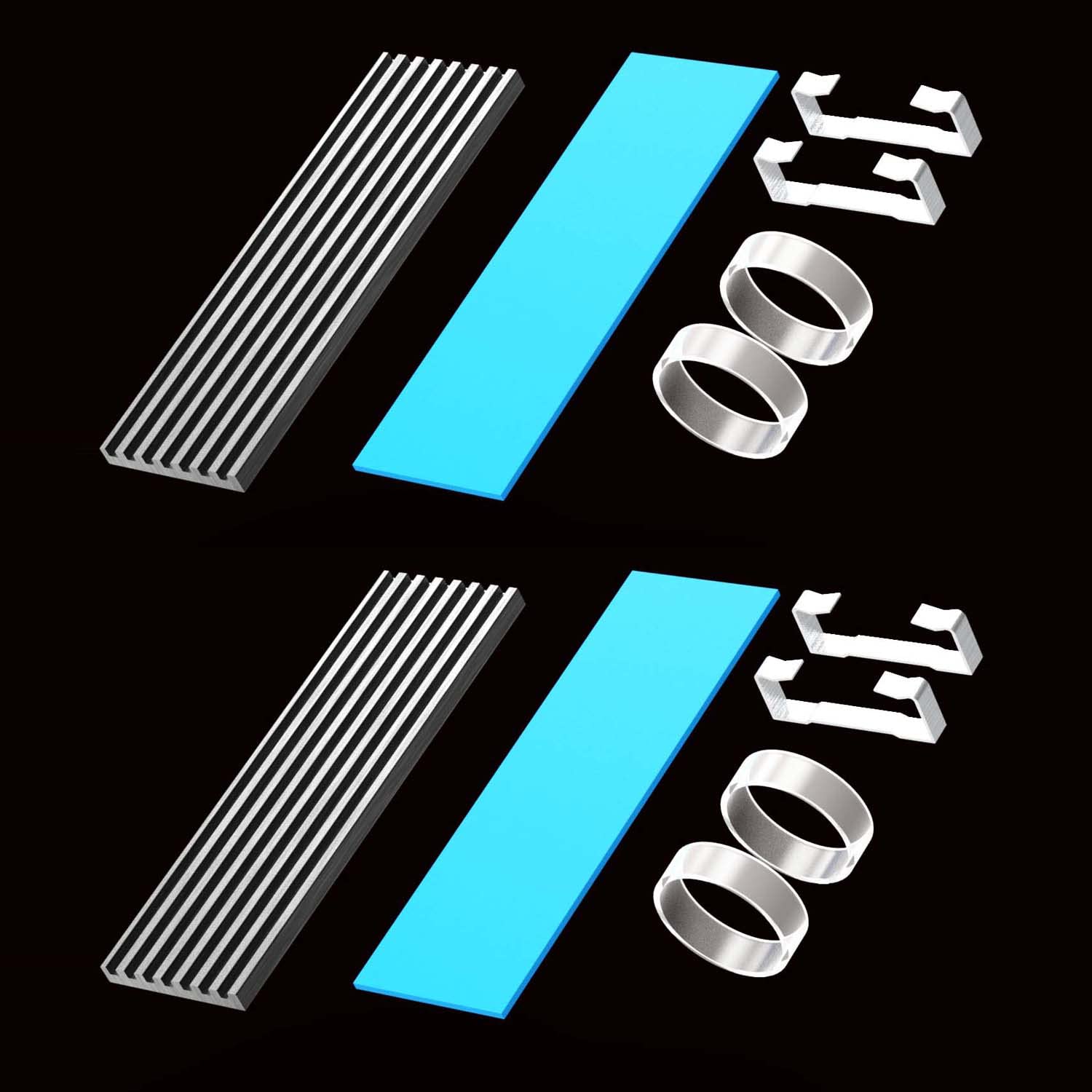 Glotrends Dissipatore M.2 per SSD 2280 (2 Pezzi) - immagine 7