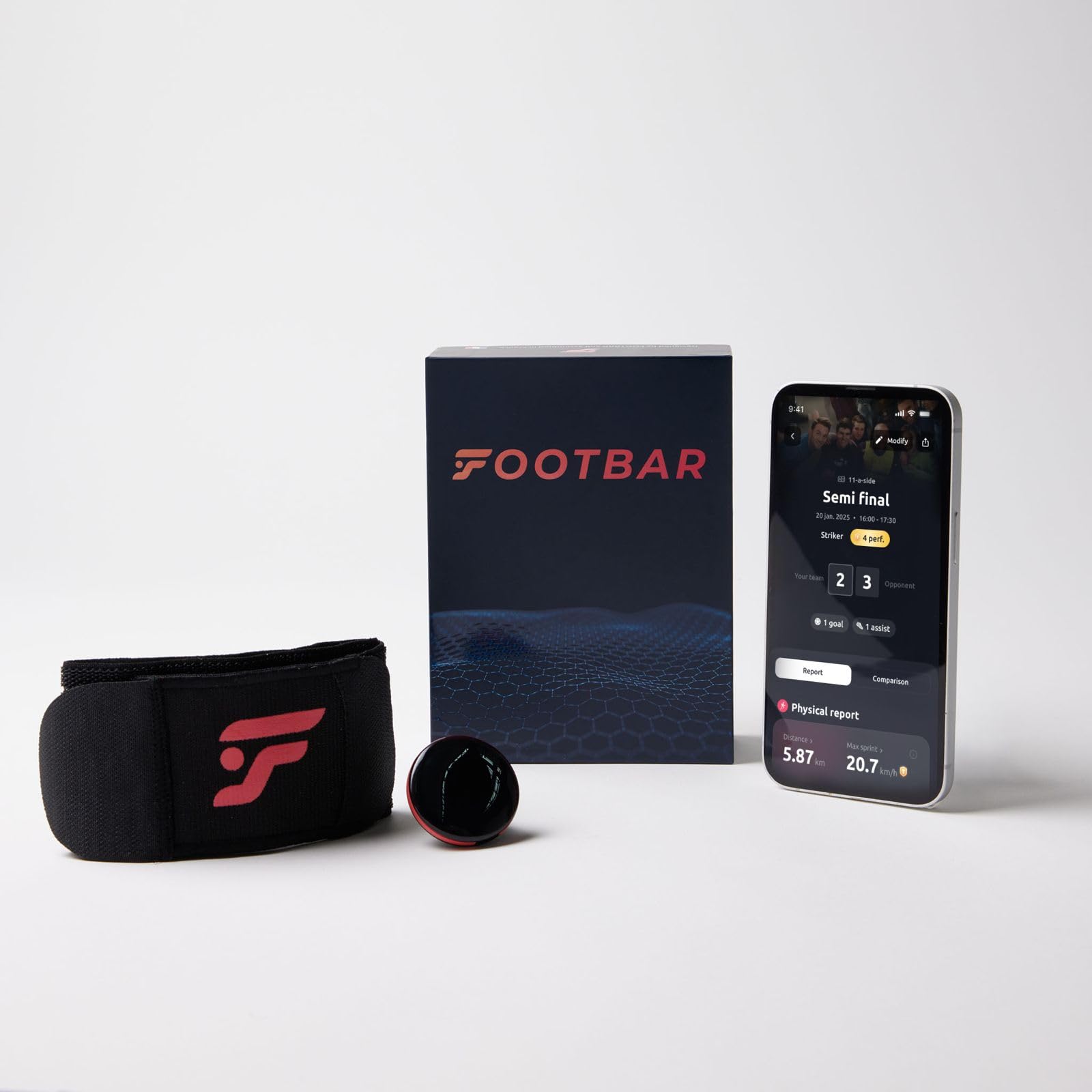 Footbar Meteor Tracker di attività per il calco