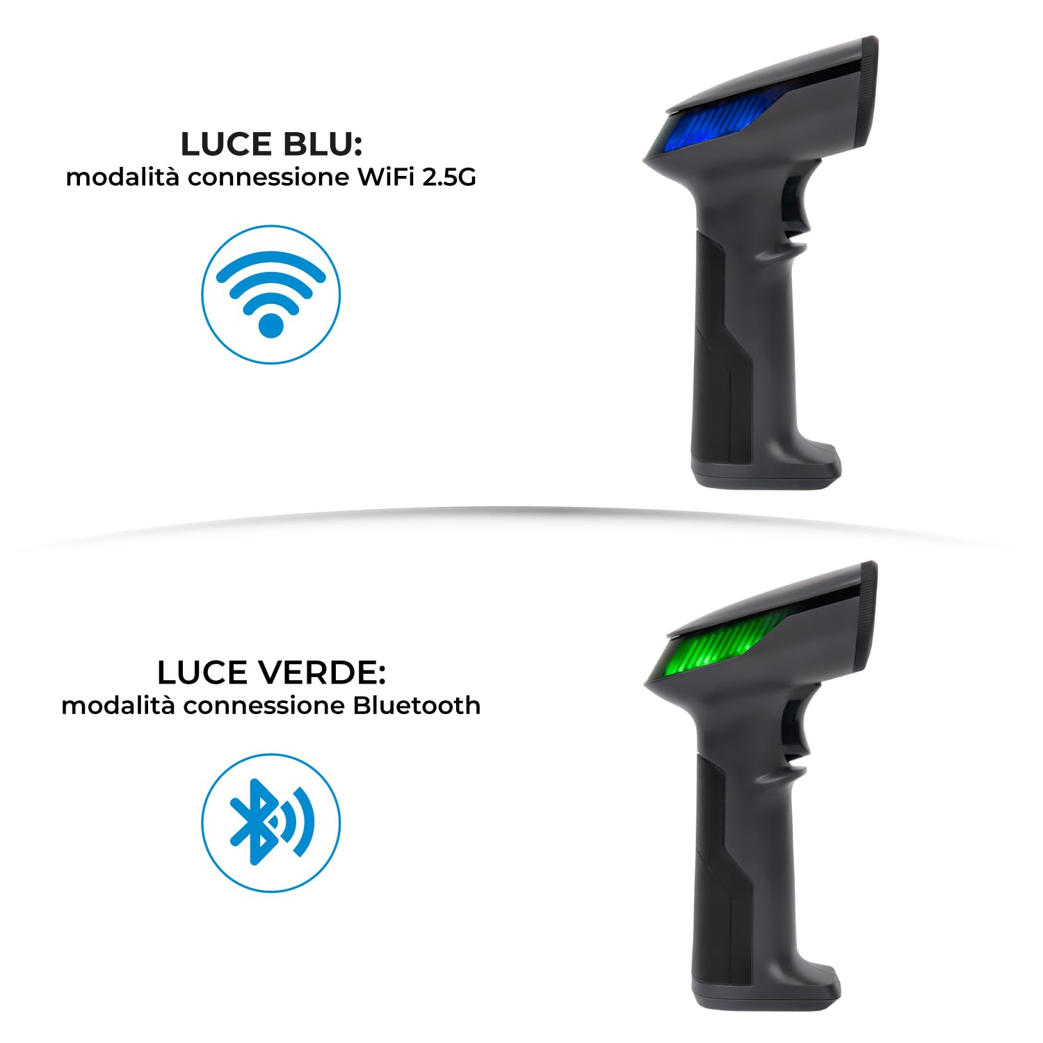 Vultech BC-07P-WBT Scanner Barcode Wireless 2D 1D QR - immagine 3