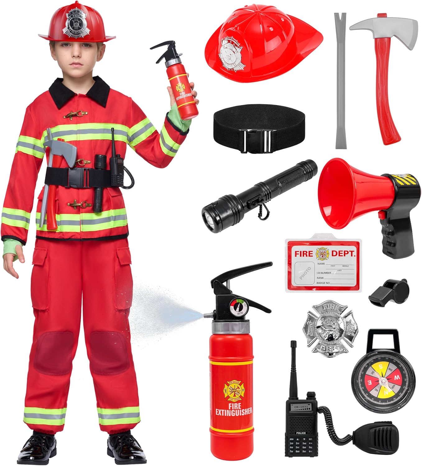 Spooktacular Creations Costume Red Fireman Bambino - immagine 1