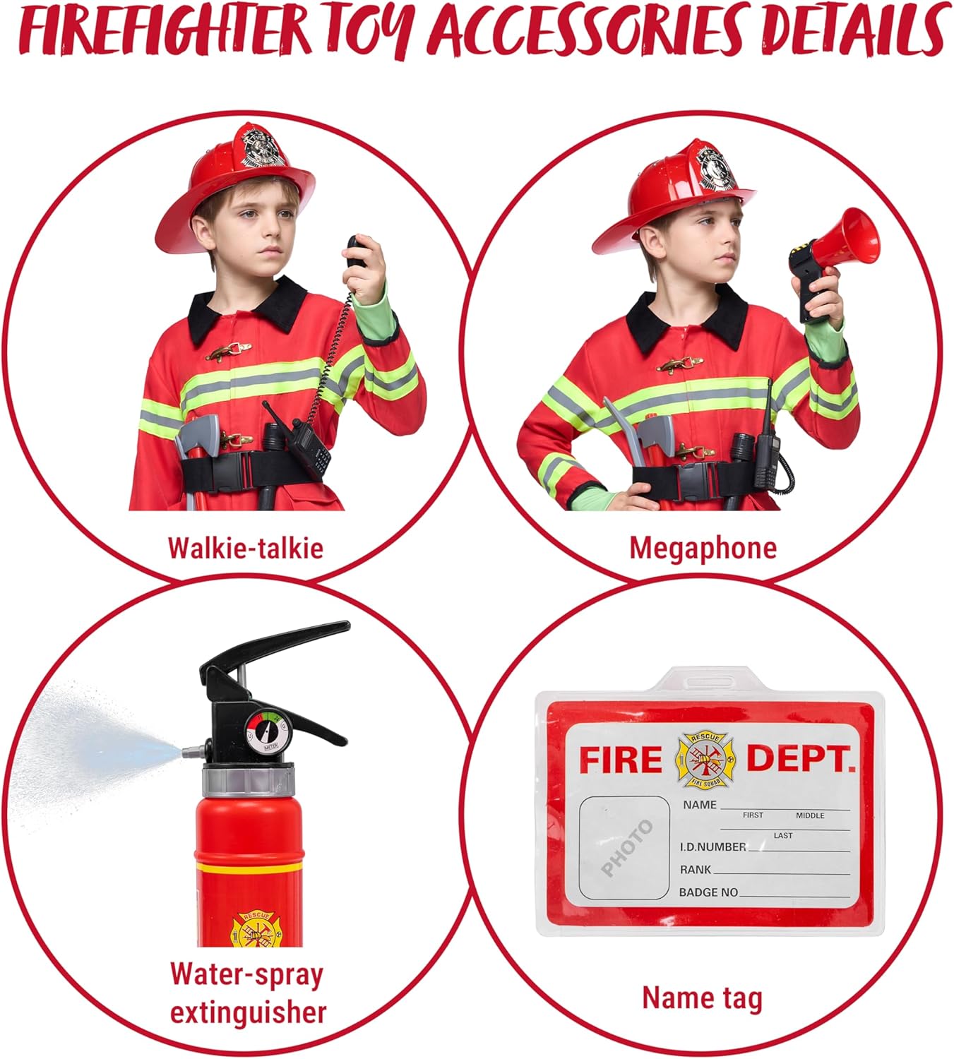 Spooktacular Creations Costume Red Fireman Bambino - immagine 3