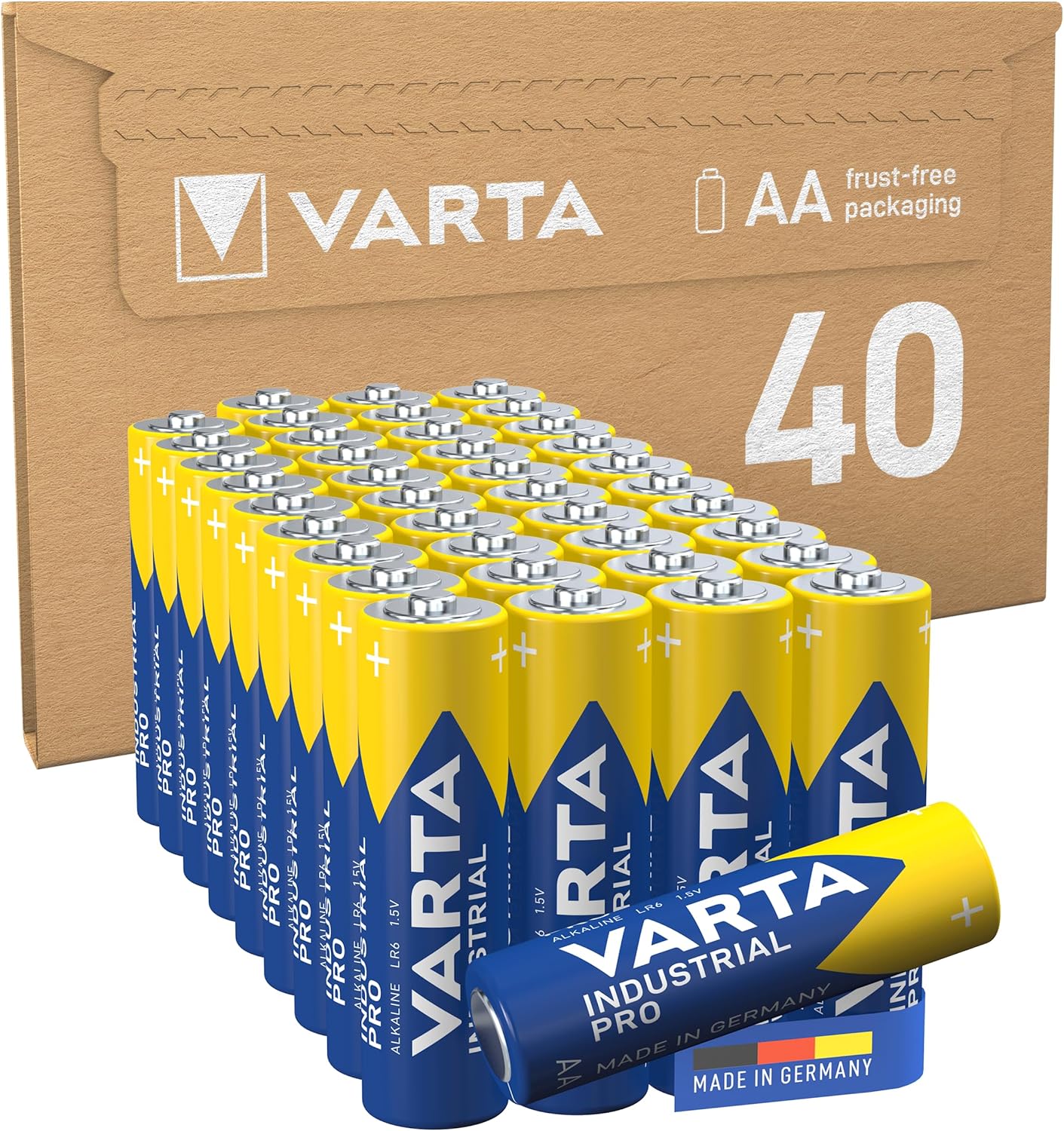 Varta Pile AA Industrial Pro - Batterie Alcaline 1,5V (40pz) - immagine 1
