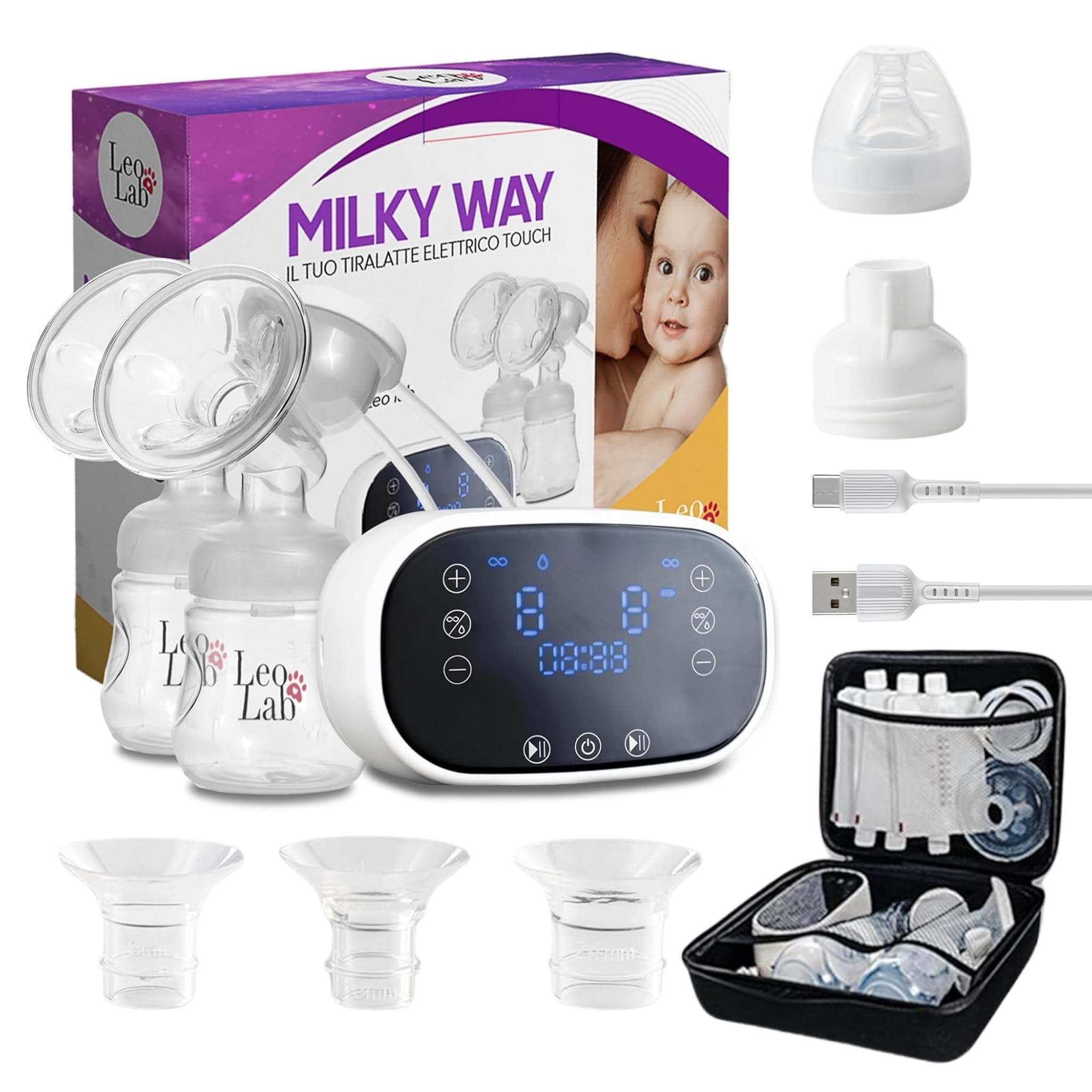 Tiralatte Elettrico Indossabile Portatile Doppio