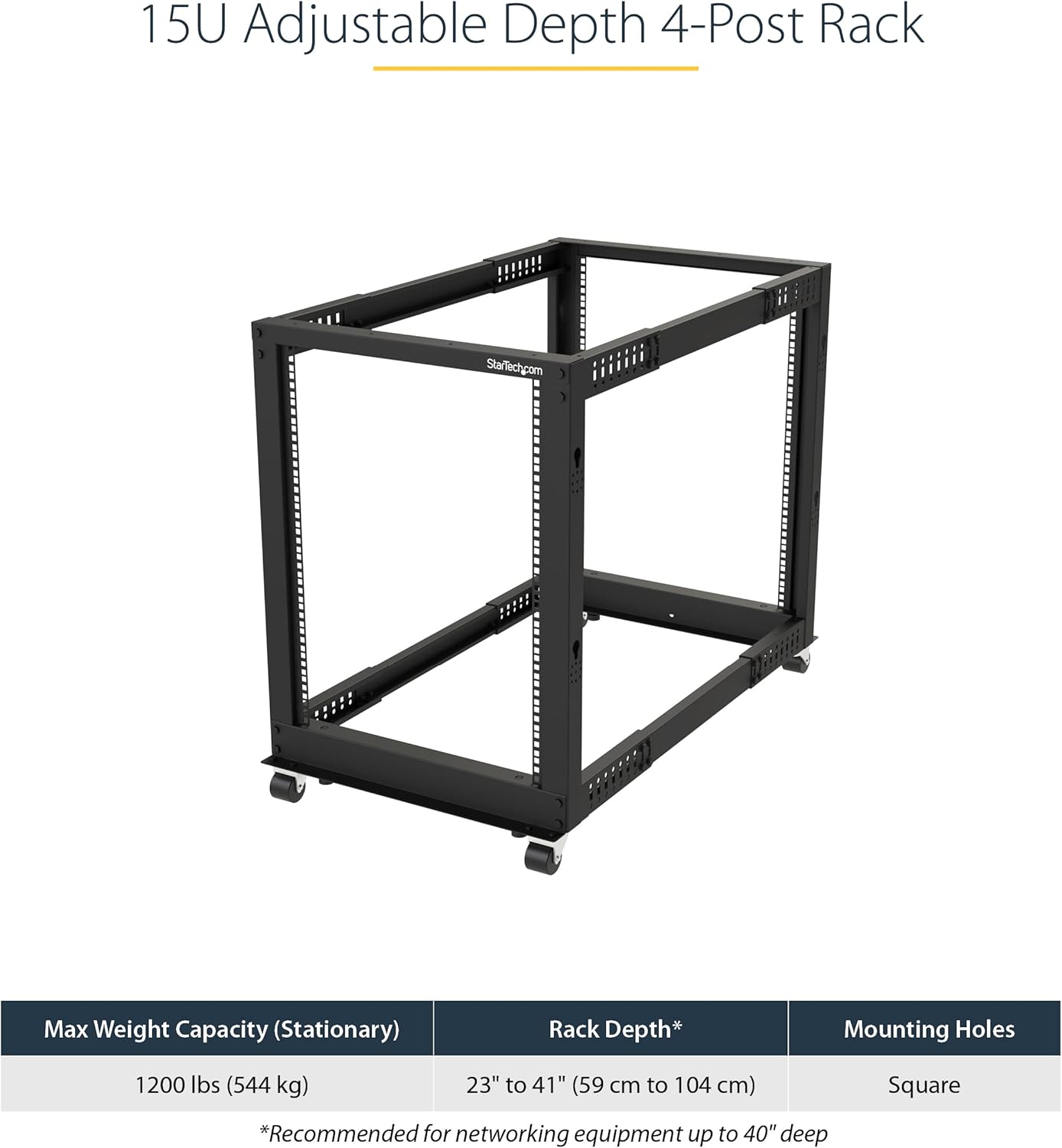 Startech.com Server Rack 15U 19" a 4 Montanti Aperto - immagine 2
