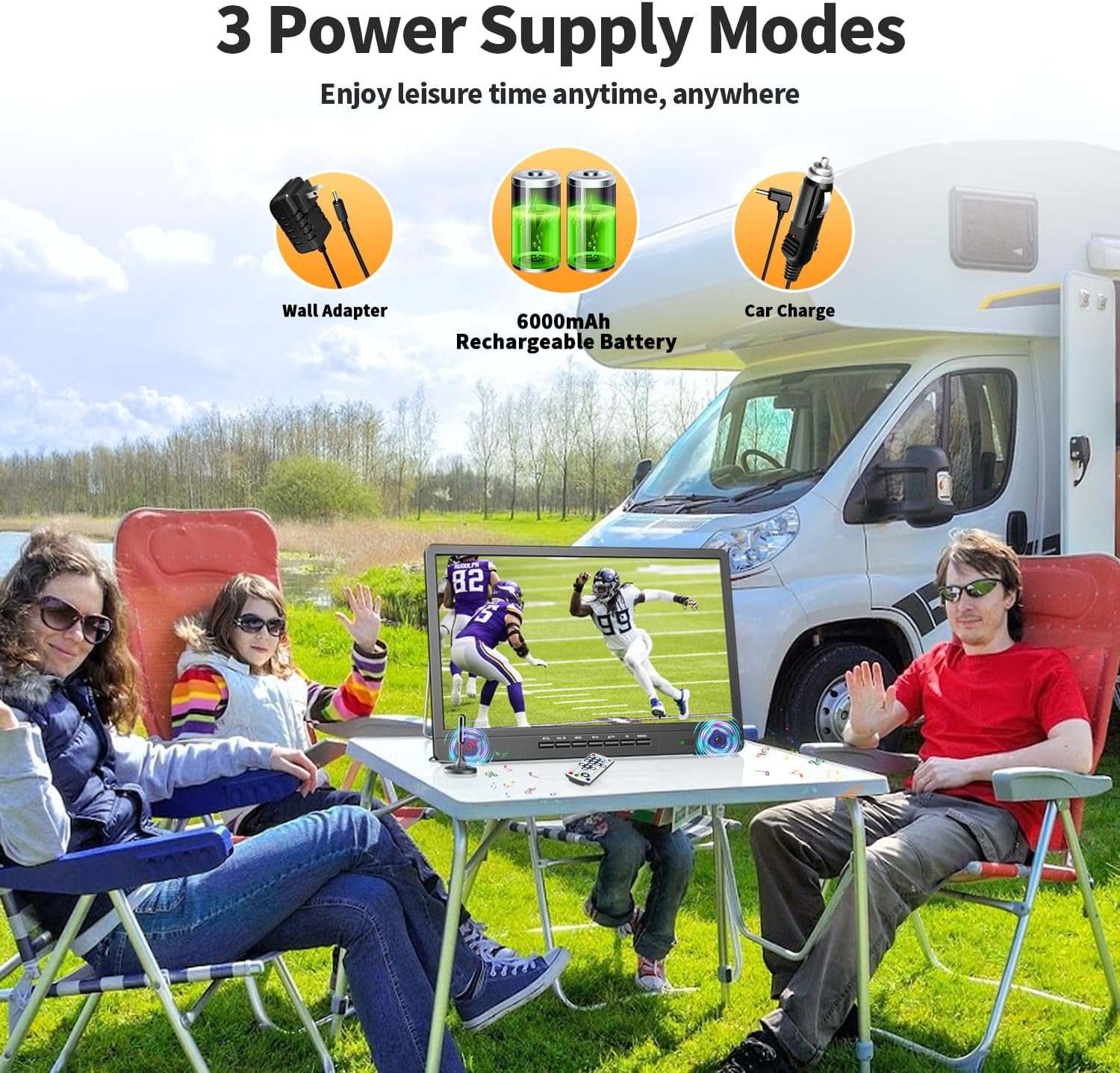 Desobry TV Portatile 18 Pollici con Antenna - immagine 3