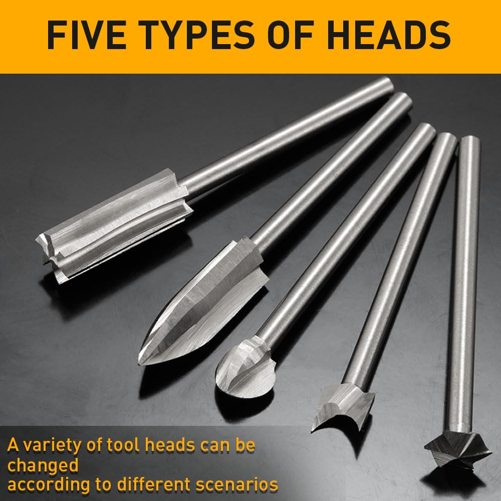 Set Punte per Intaglio Legno Dremel 5 Pezzi - immagine 2