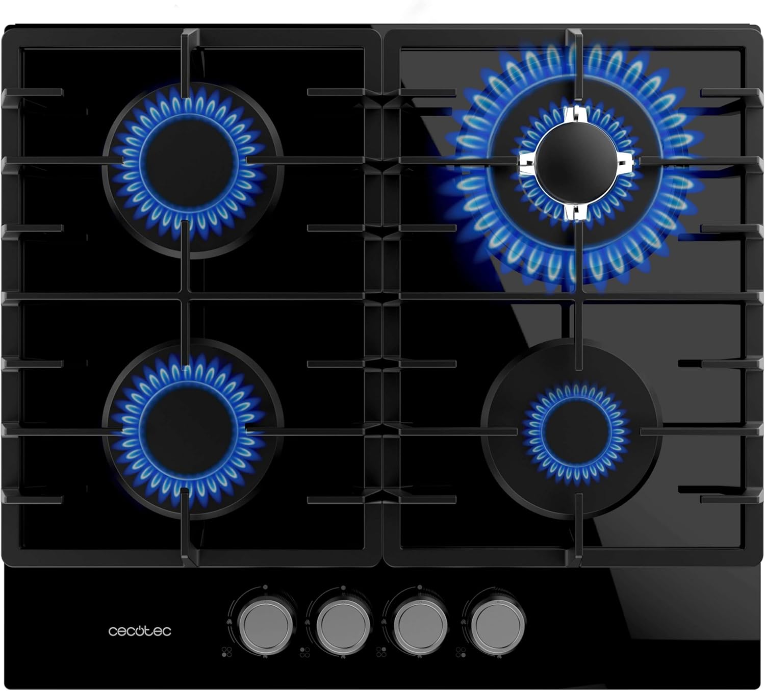 Cecotec Bolero Squad G 4200F Glass Black - Piano Cottura Gas