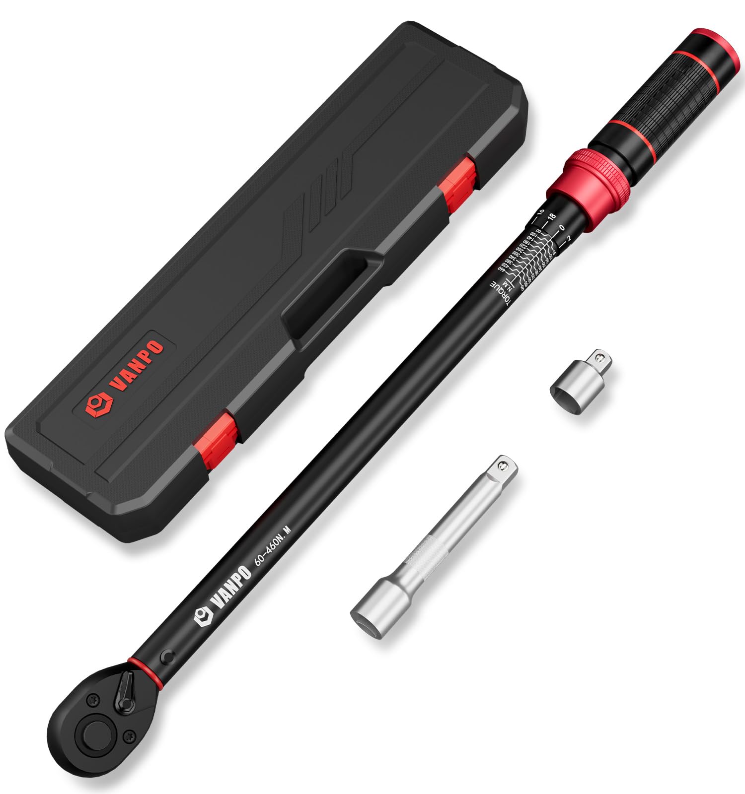Vanpo Chiave Dinamometrica 1/2” 60-460 Nm (3 Pezzi)