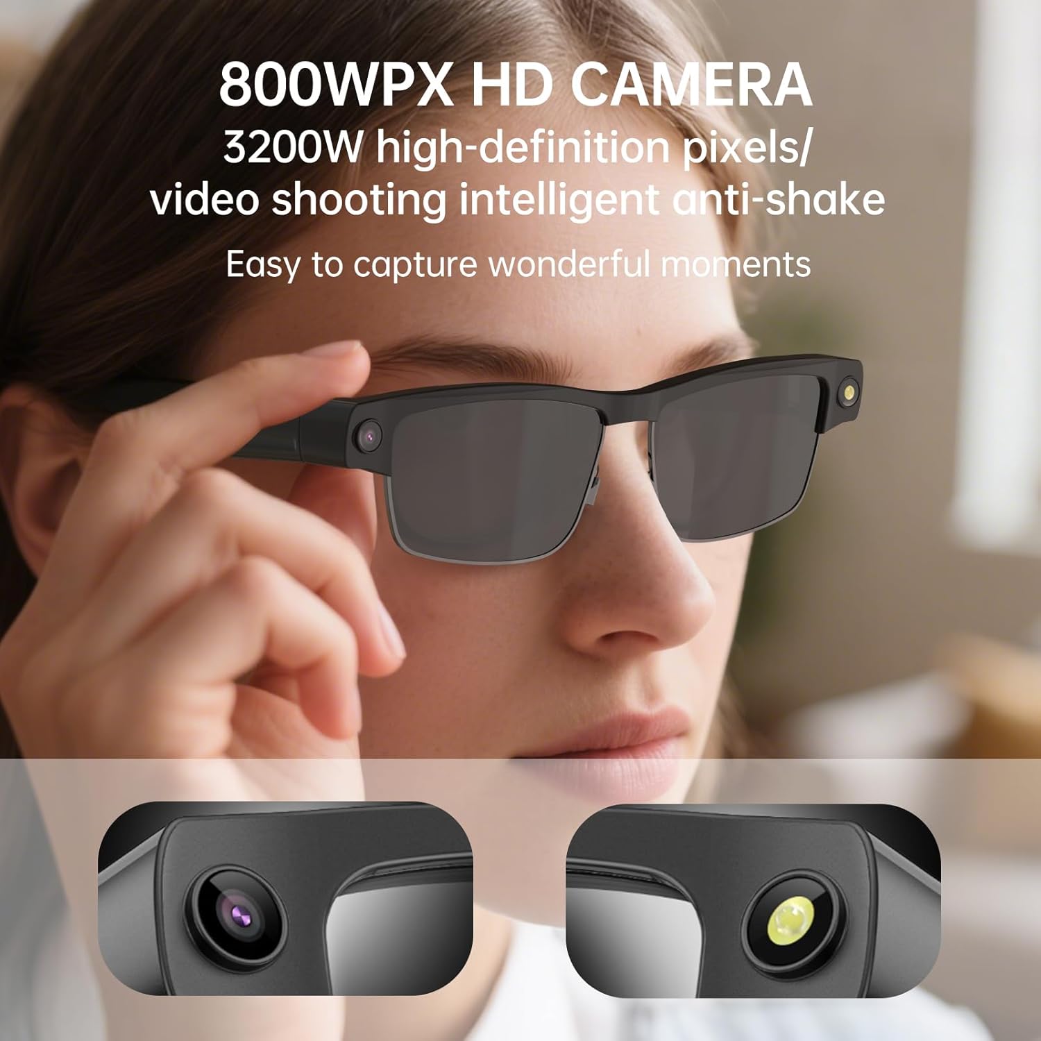 Occhiali Intelligenti con Telecamera e Audio Open-Ear - immagine 5