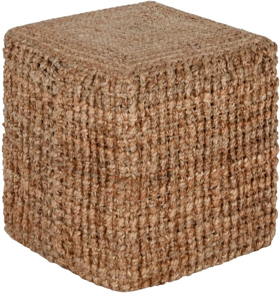 REPOSAPIES YUTE MANGO 45X45X45 HECHO A MANO MARRON