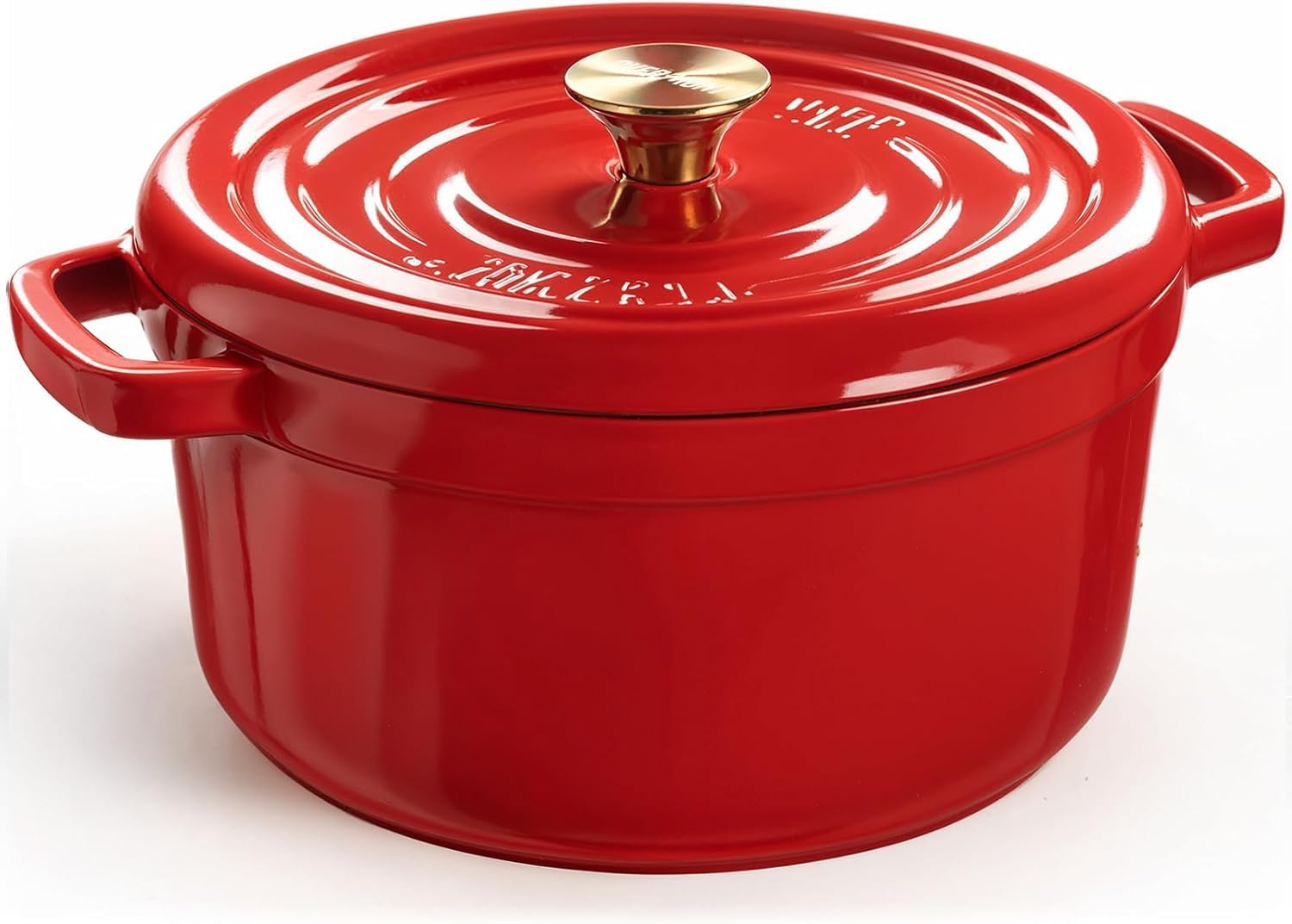 Overmont Forno Olandese in Ghisa Smaltata, Rosso