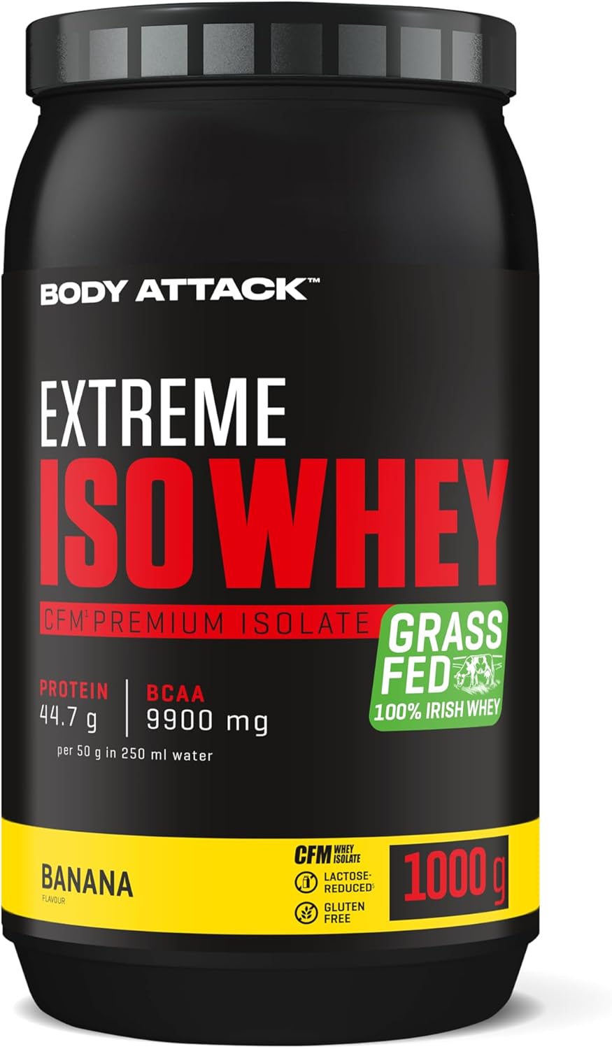 Body Attack Extreme Iso Whey 1kg, Banana - immagine 1