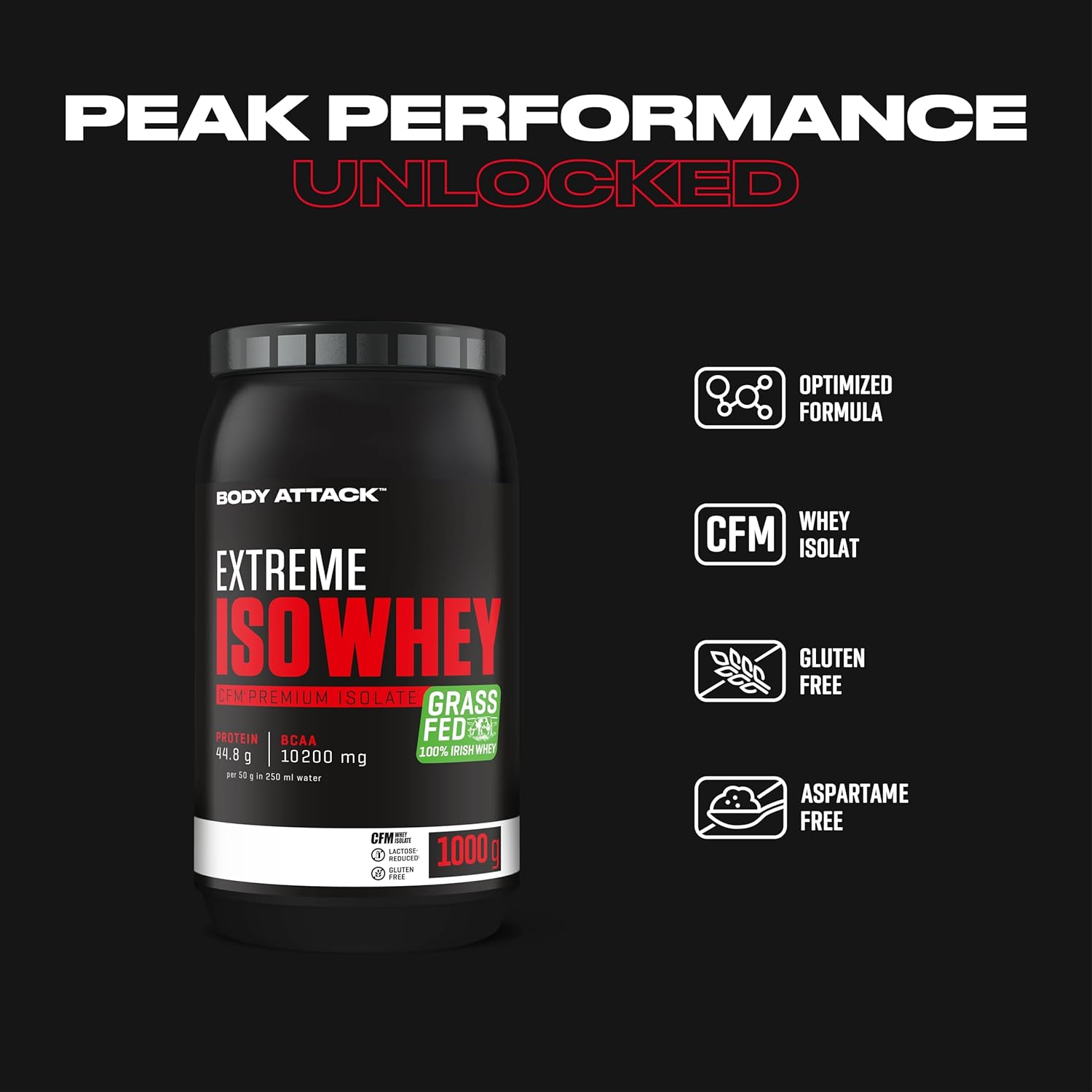 Body Attack Extreme Iso Whey 1kg, Banana - immagine 4