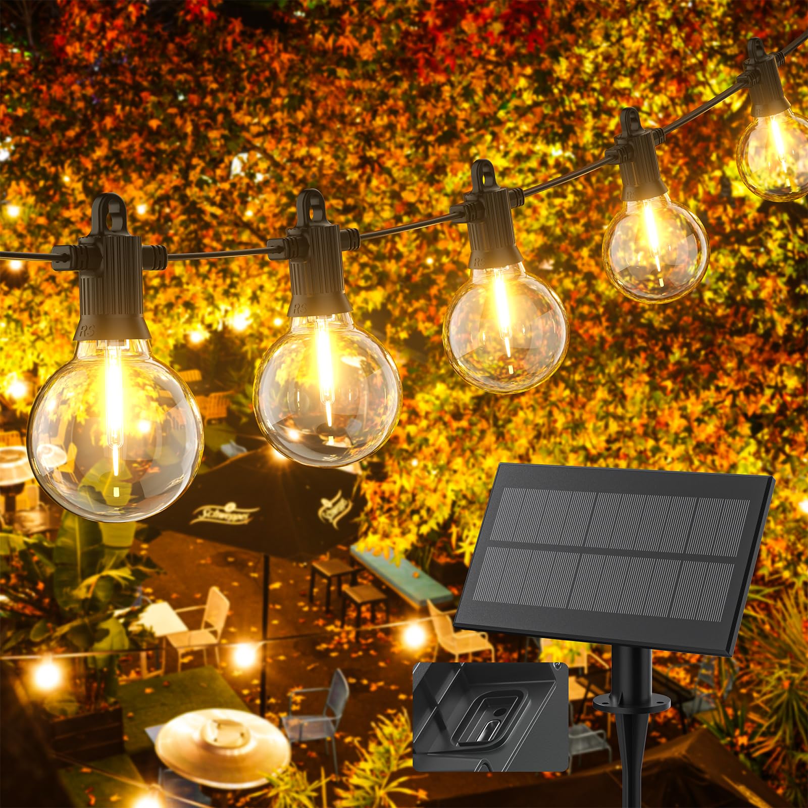 Kawaya Catena Luminosa Solare G40 LED Esterno IP65