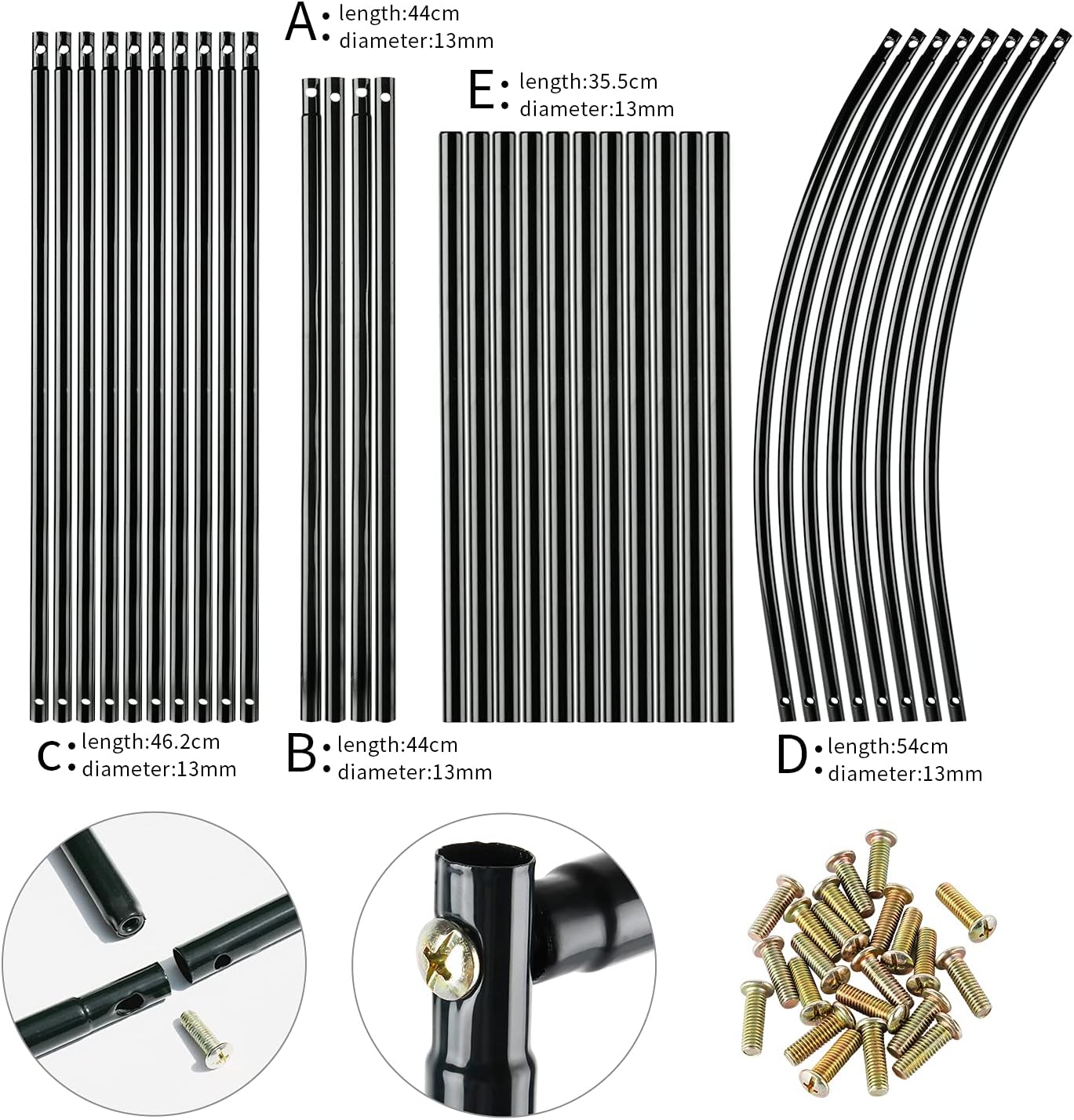 Yaobluesea Arco per Rose in Metallo 240x140x38cm, Verde - immagine 2