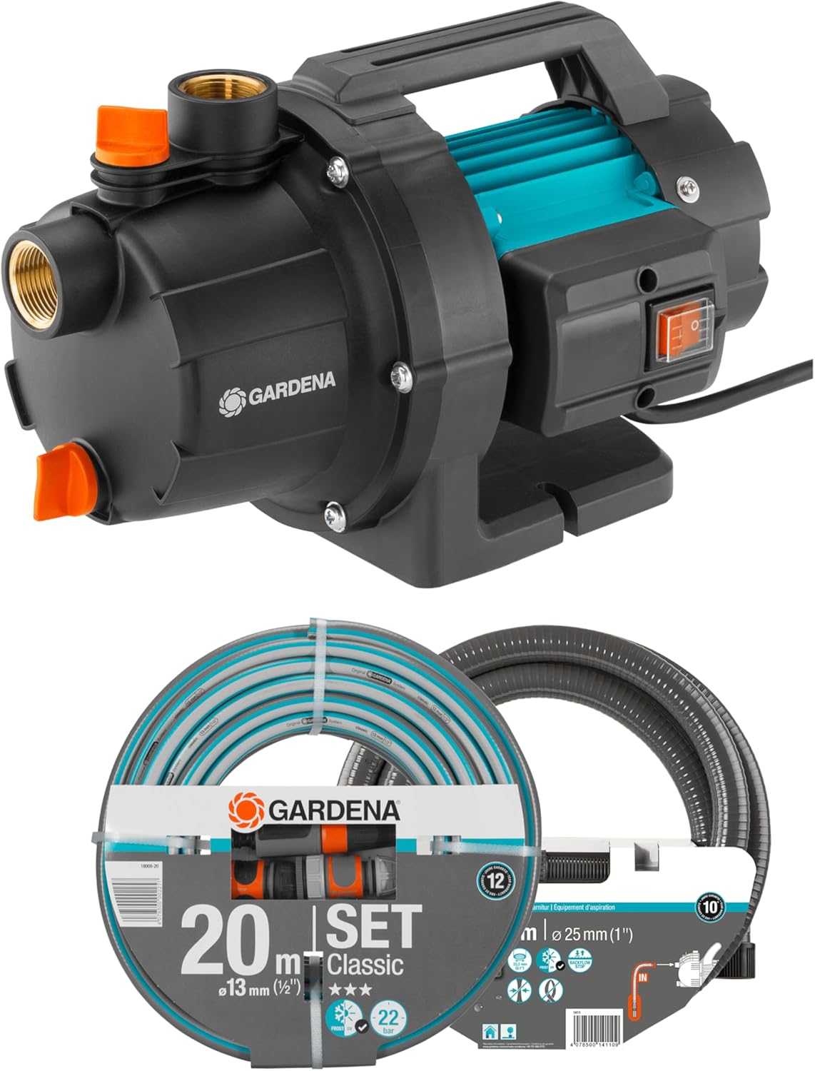 Gardena Set Pompa da Giardino 3000/4 Basic 600W - immagine 1