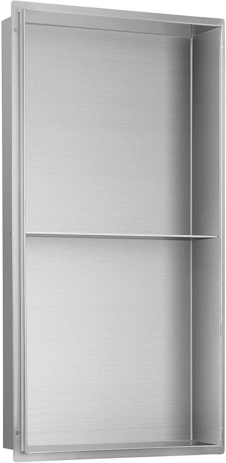 Nicchia da Parete NT306010X con Ripiano, Acciaio Satinato