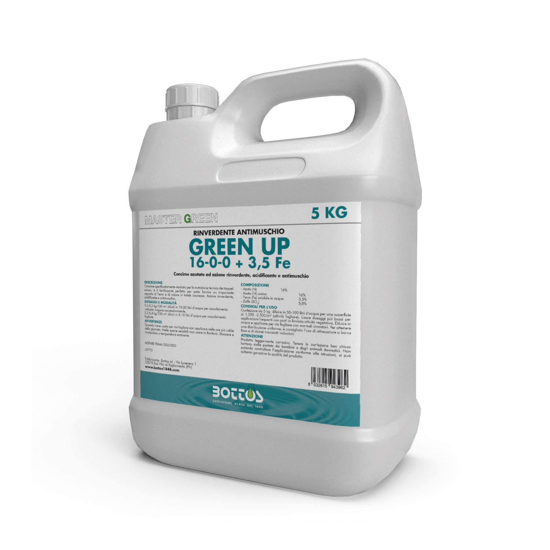 Bottos Green UP 16-0-0 +3,5 Fe 5 kg- RINVERDENTE-