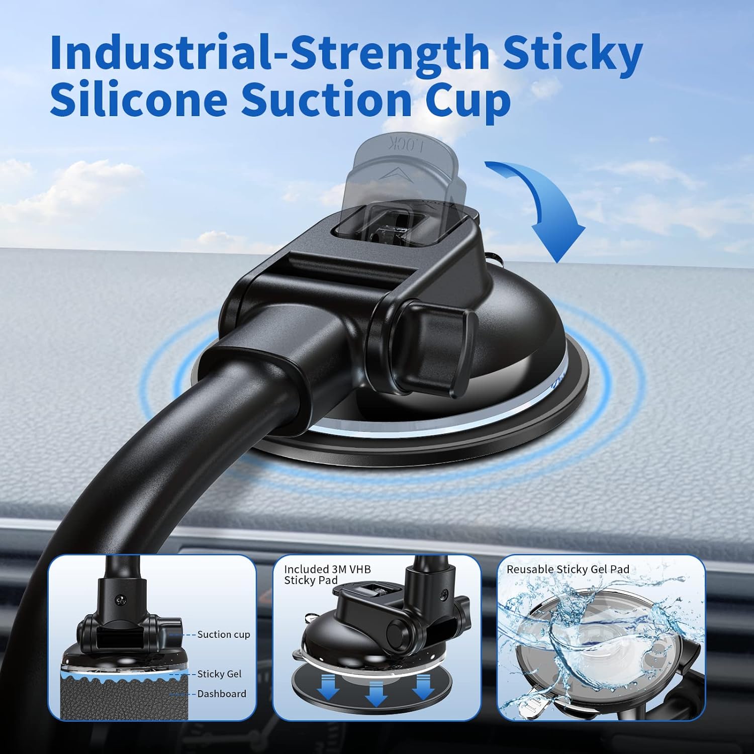 Apps2car - Supporto Tablet Auto Braccio Lungo - immagine 6