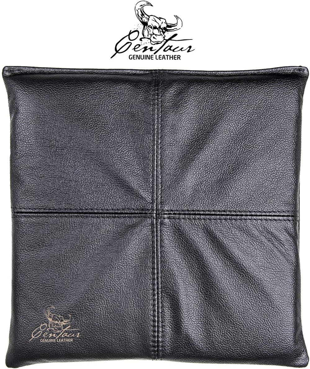Centaur Cuscino in Vera Pelle 35x35 cm, Nero - immagine 1