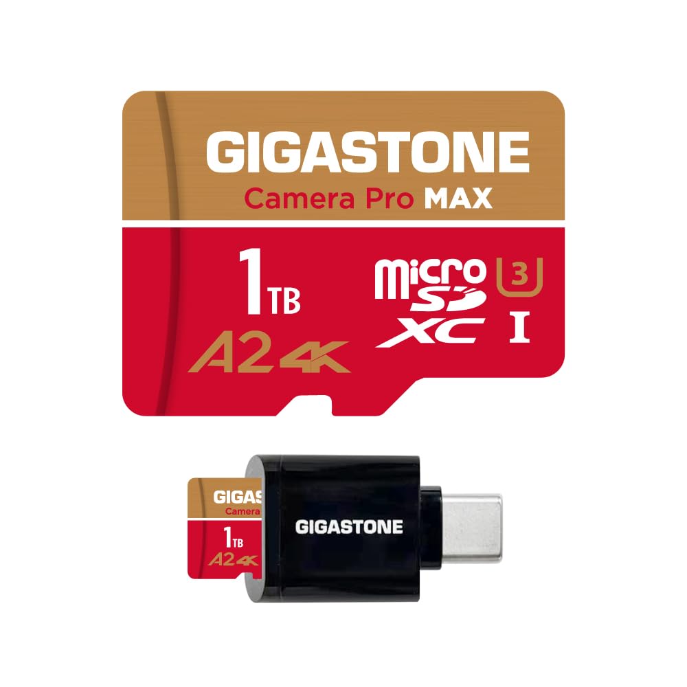 Gigastone 1 TB Scheda MicroSDXC con Lettore USB 3.2 Tipo C