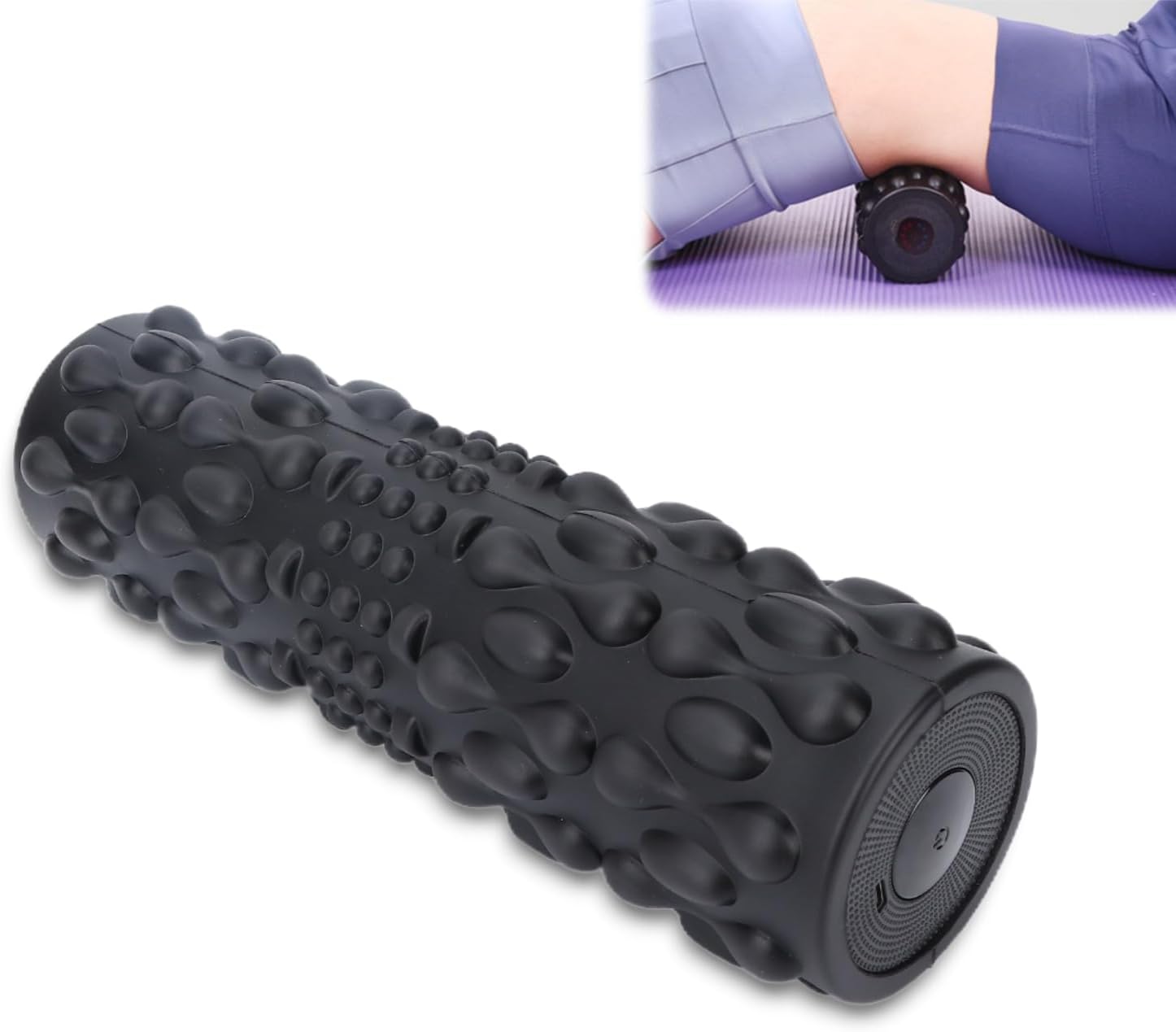 Rullo Elettrico Professionale per Fitness e Massaggio, Nero - immagine 1