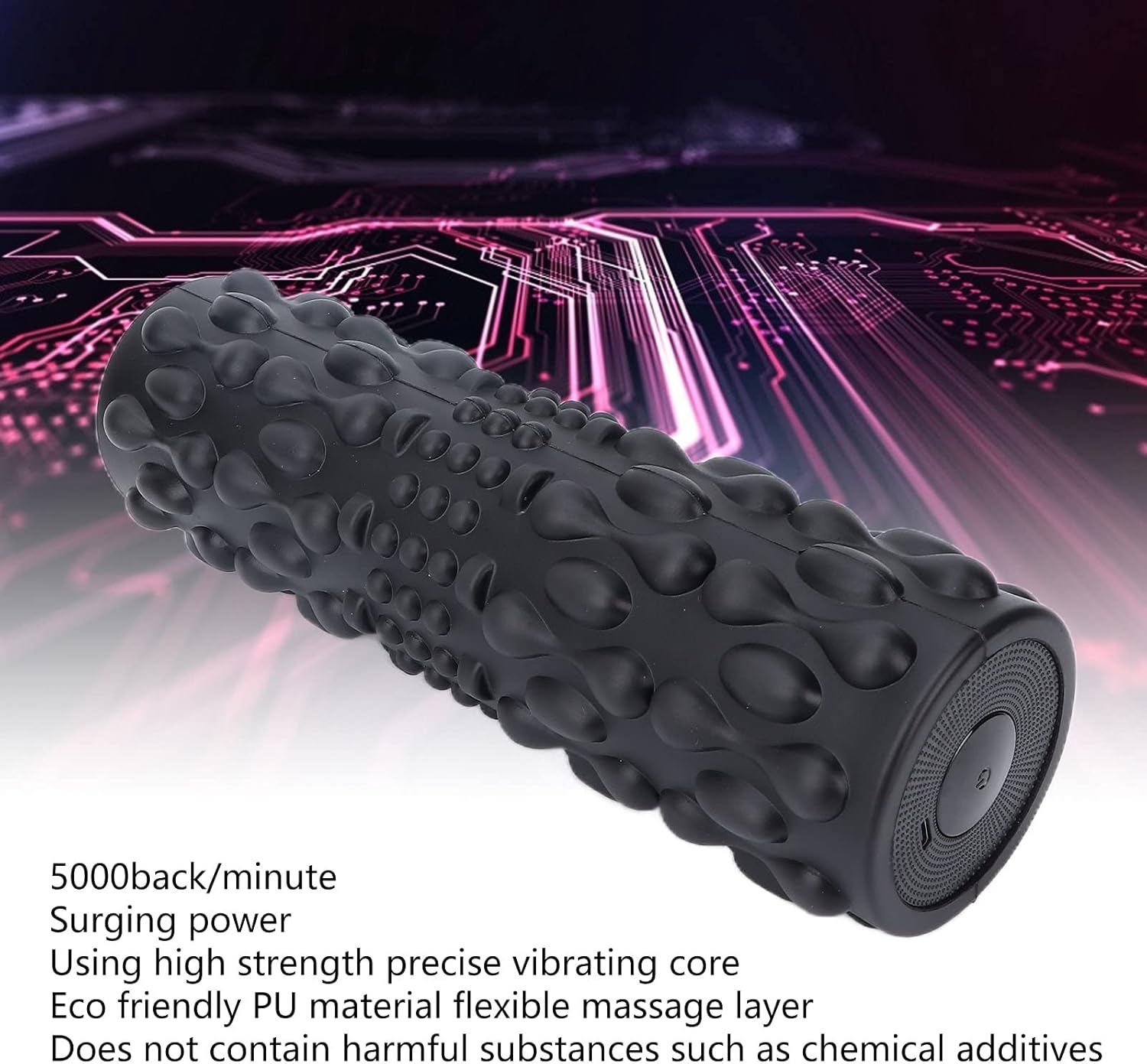 Rullo Elettrico Professionale per Fitness e Massaggio, Nero - immagine 2