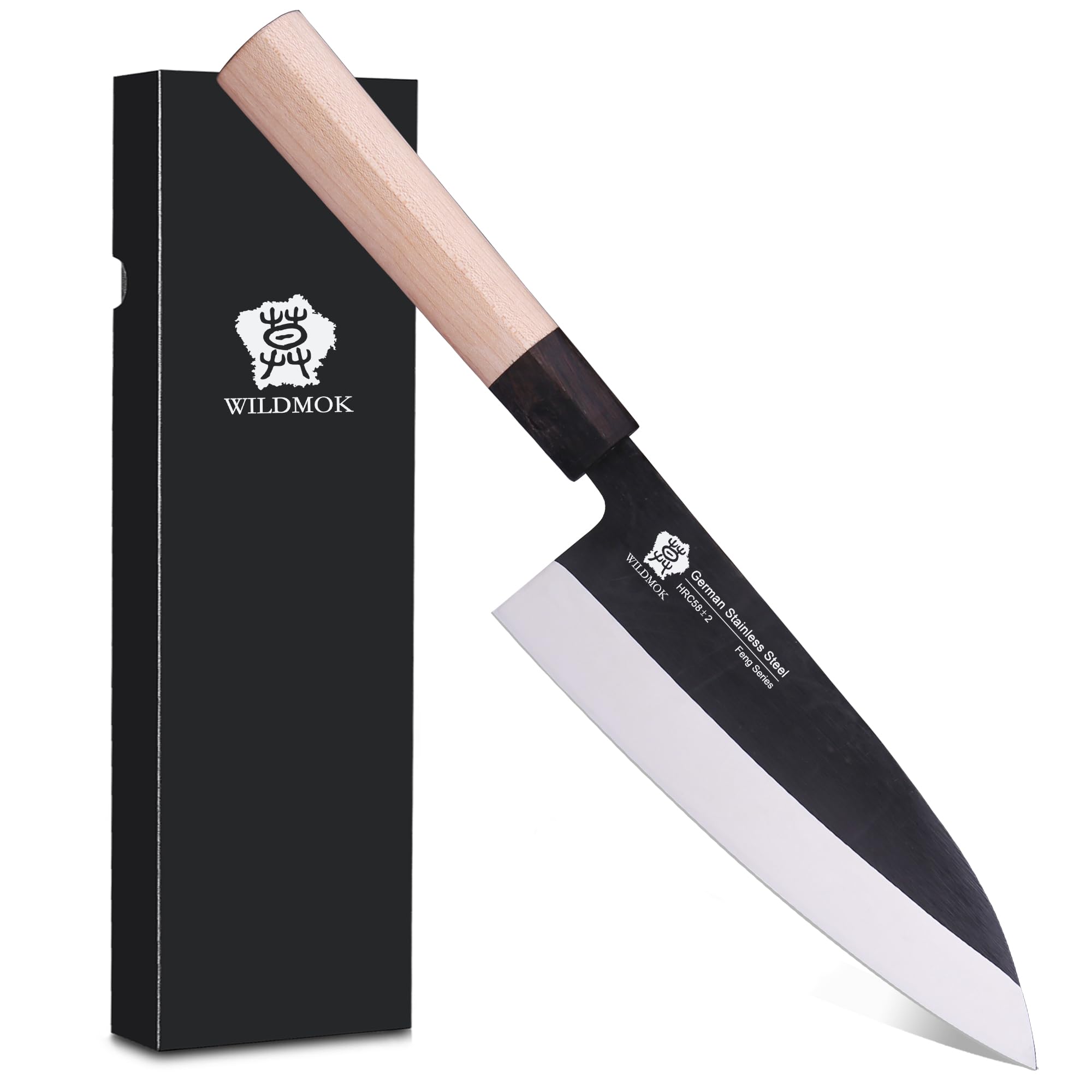 Wildmok 19,4 cm Deba Coltello Asiatico in Acciaio Inox