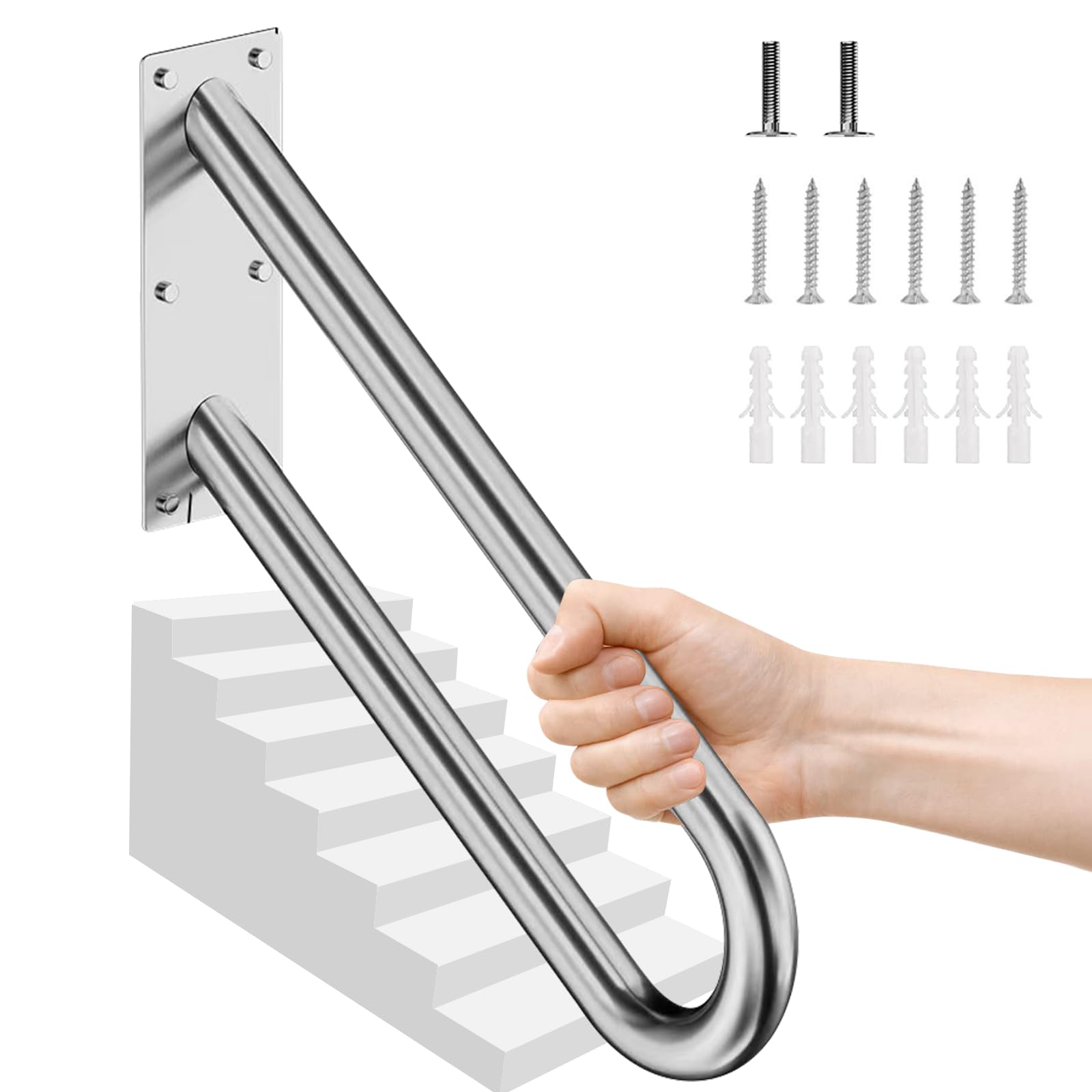 Corrimano a U per Scale da 1 a 3 Gradini