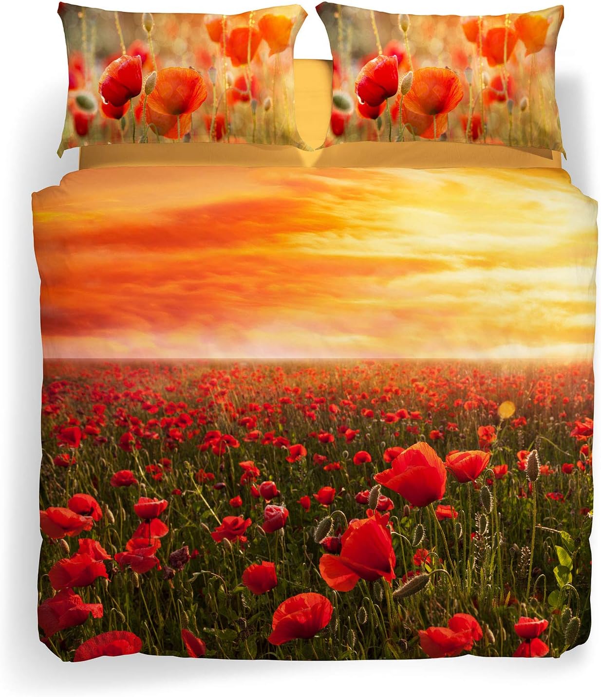 Caleffi Completo copripiumino MATRIMONIALE 250x200+40 Art. CAMPO DI PAPAVERI