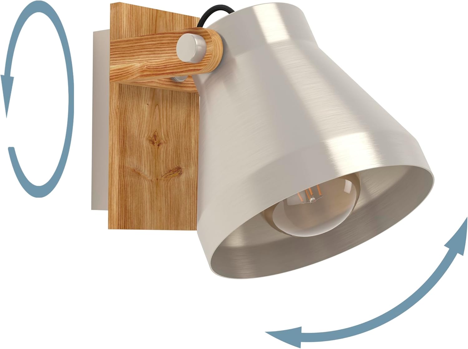 Eglo Cawton - Lampada da Parete Interni E27 - immagine 6