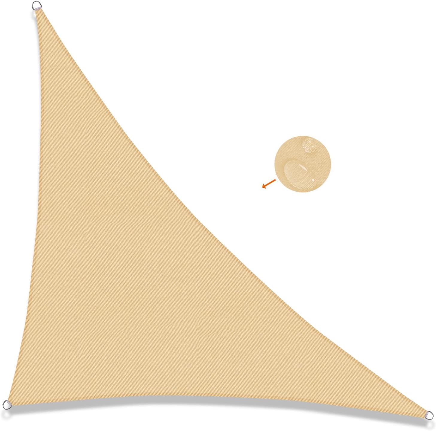 Sunny Guard Tenda a Vela Triangolare 5x5x7m, Sabbia - immagine 1