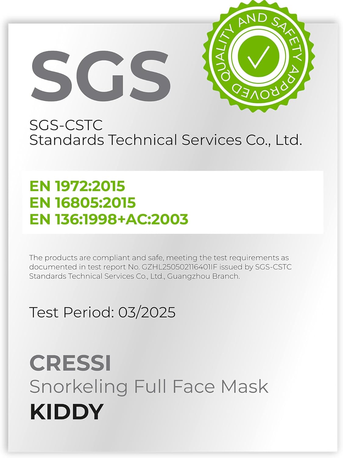 Cressi Kiddy Kids - Maschera Integrale CO2 Sicuro - immagine 6