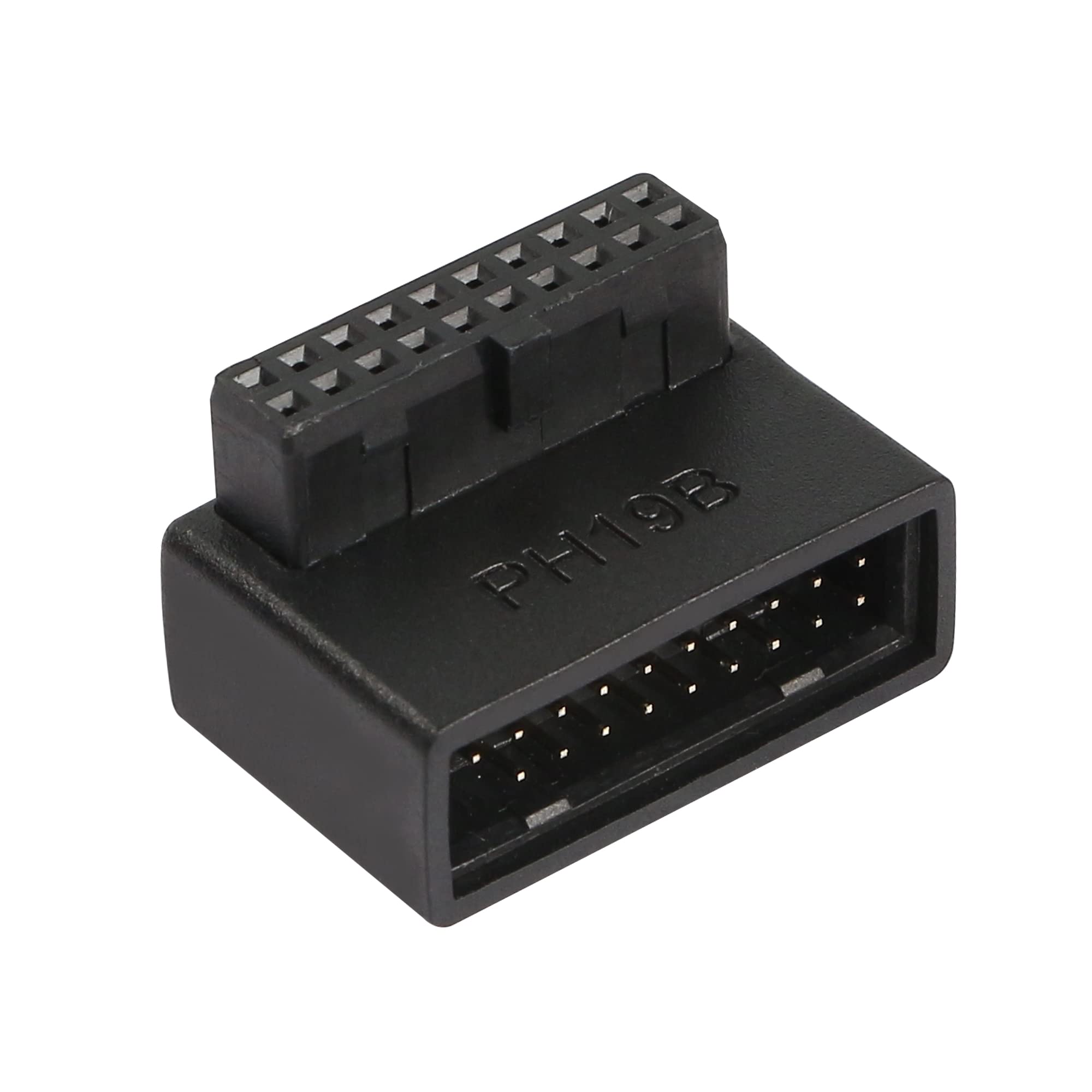 Qianrenon Adattatore USB 3.0 19/20 Pin 90 Gradi