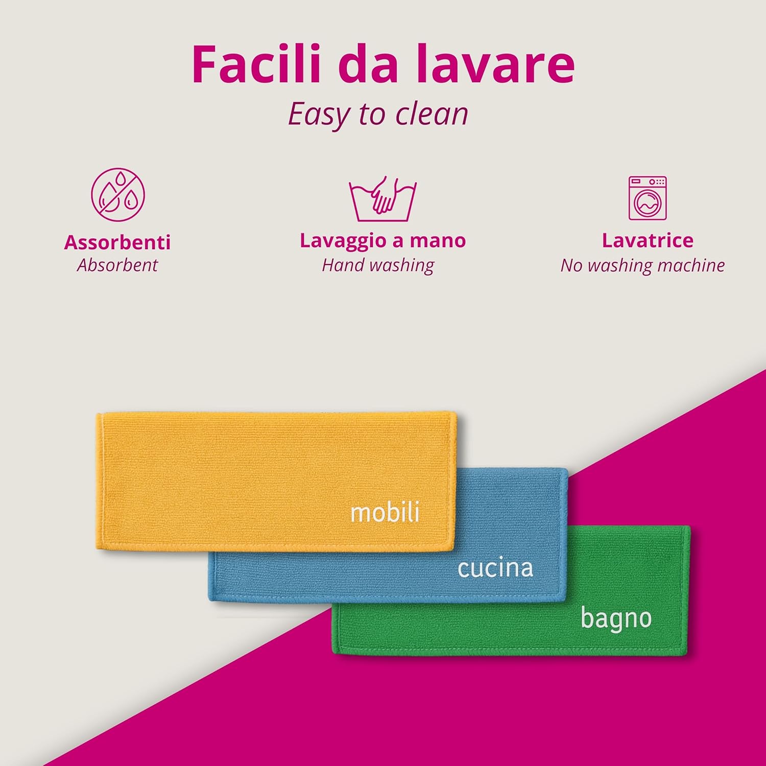 Lifechic Set Panni Microfibra Multiuso 30x30 cm - immagine 4