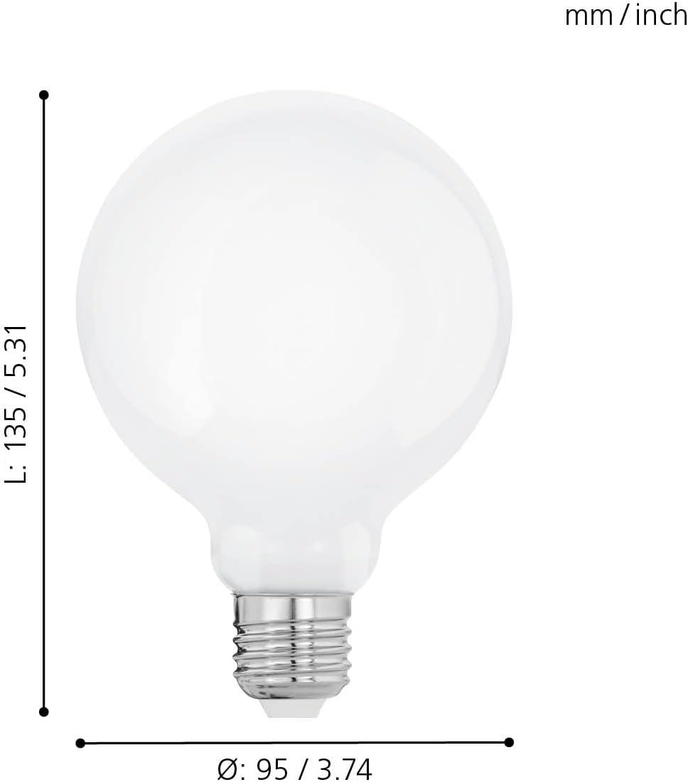 Eglo E27 LED Lampadina Globo Opalina 9W G95 - immagine 5