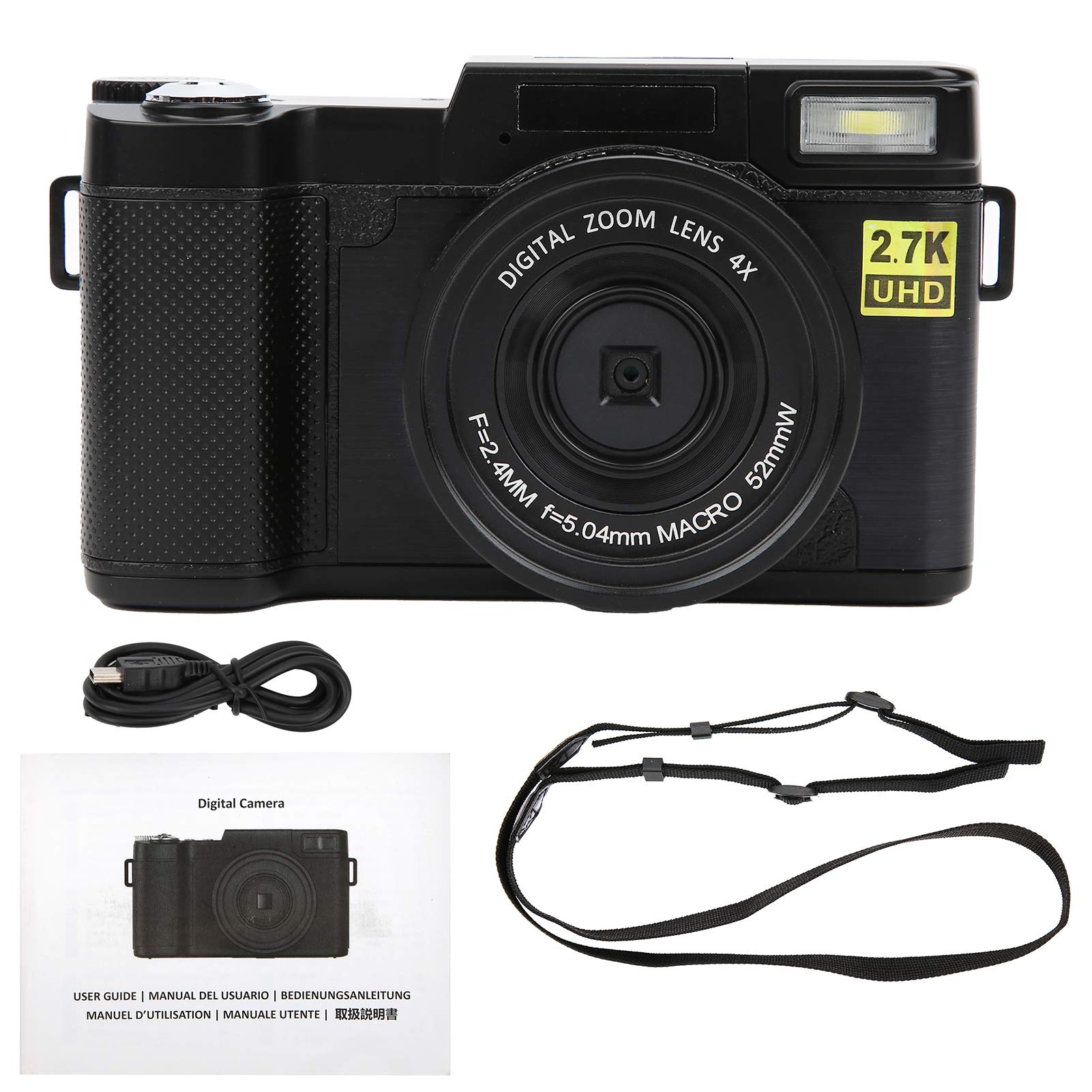 Fotocamera Digitale WiFi 2.7K 48Mp HD, 3 Pollici