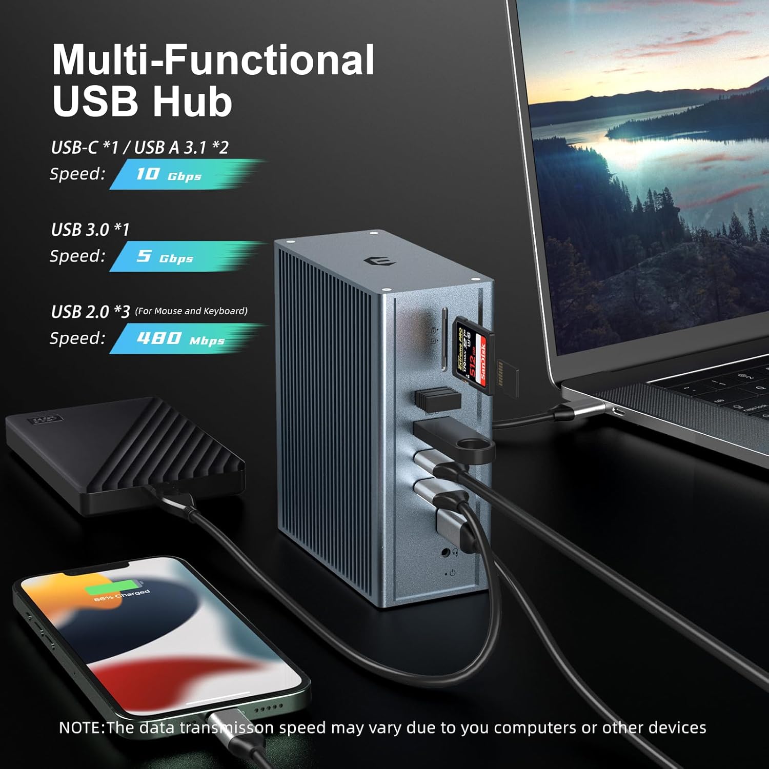 Docking Station Universale 16 Porte USB-C Triplo Display - immagine 4