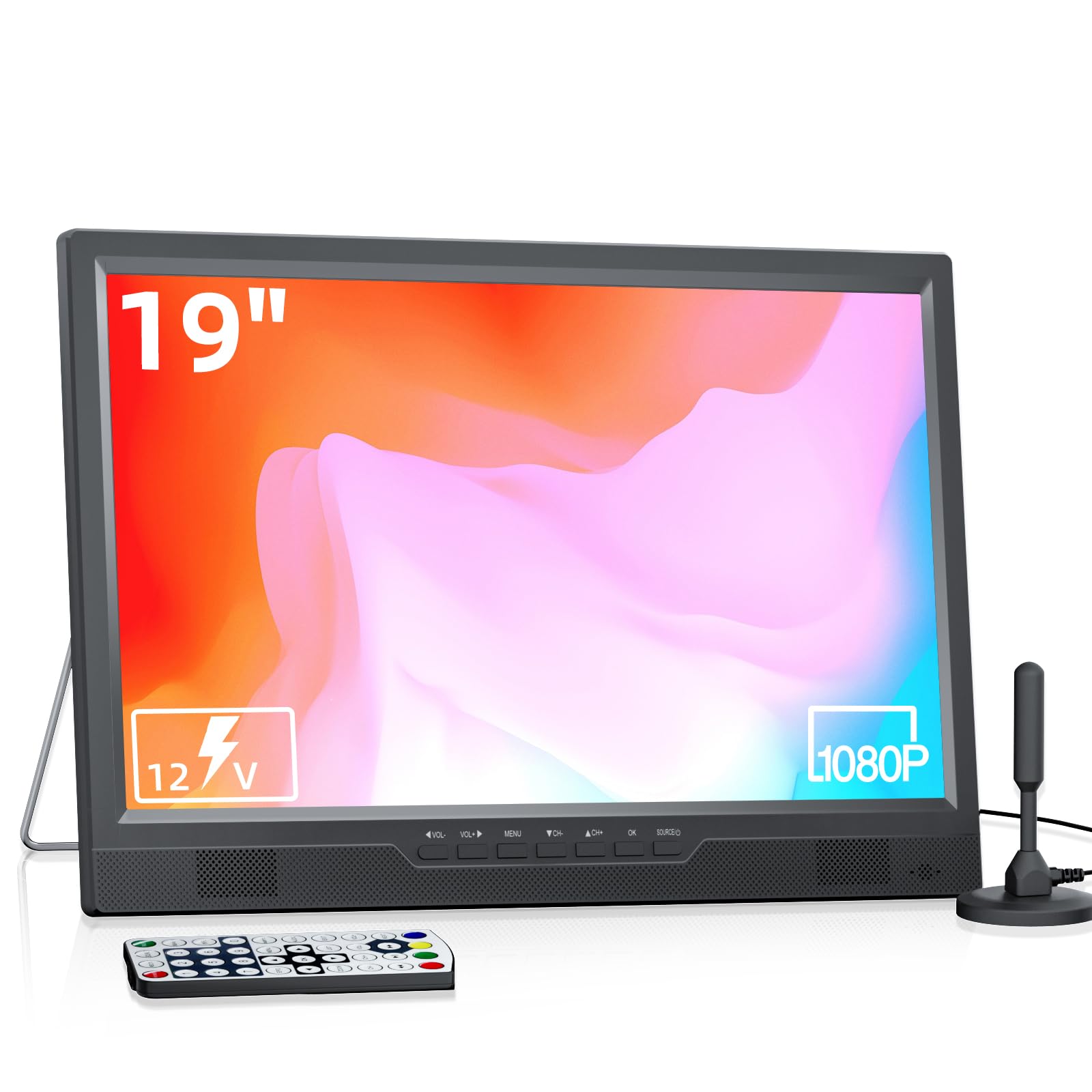 Desobry TV Portatile 19 Pollici 1080P con Antenna