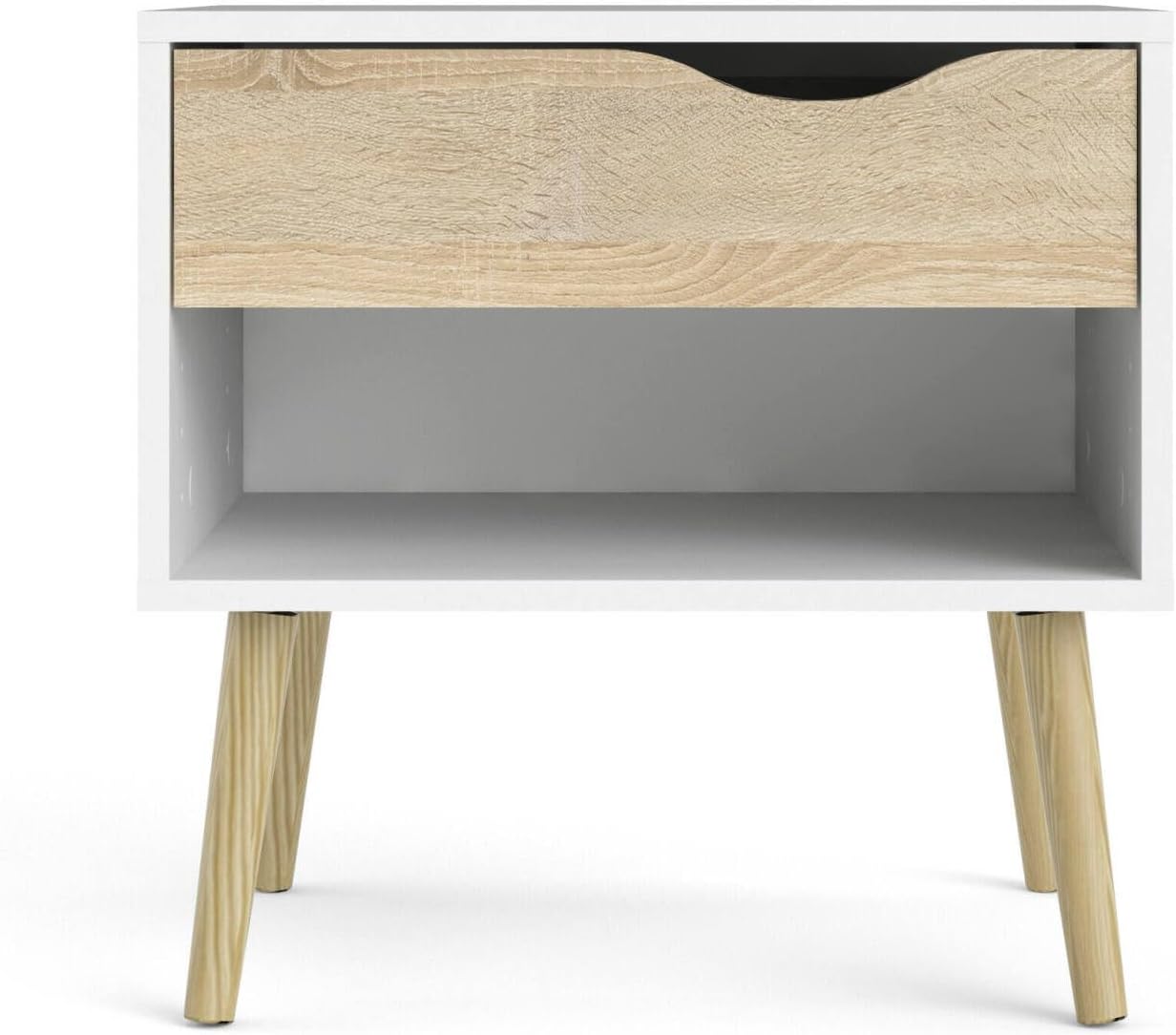 Dmora Comodino con Cassetto e Vano Contenitore - immagine 5