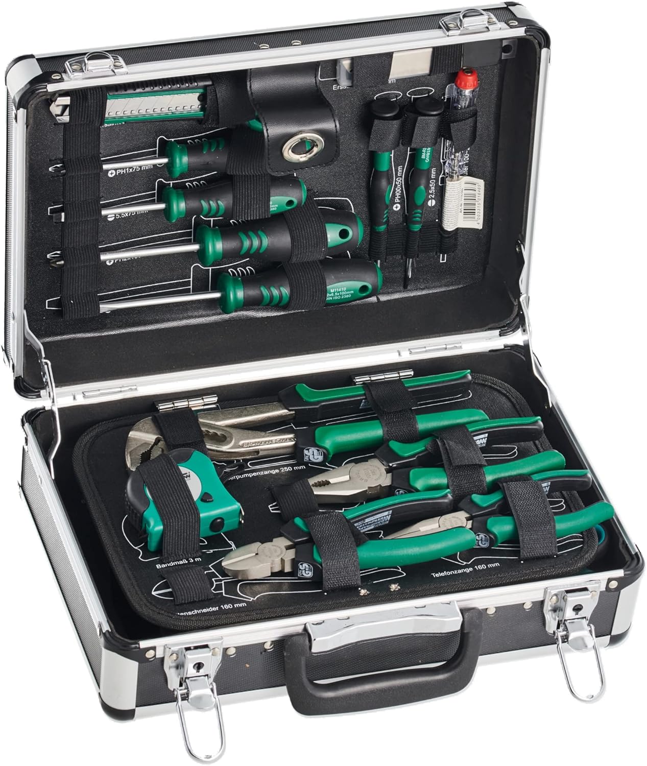 Brüder Mannesmann Tools Set Tool Box, 1 Piece, M29067 - immagine 3