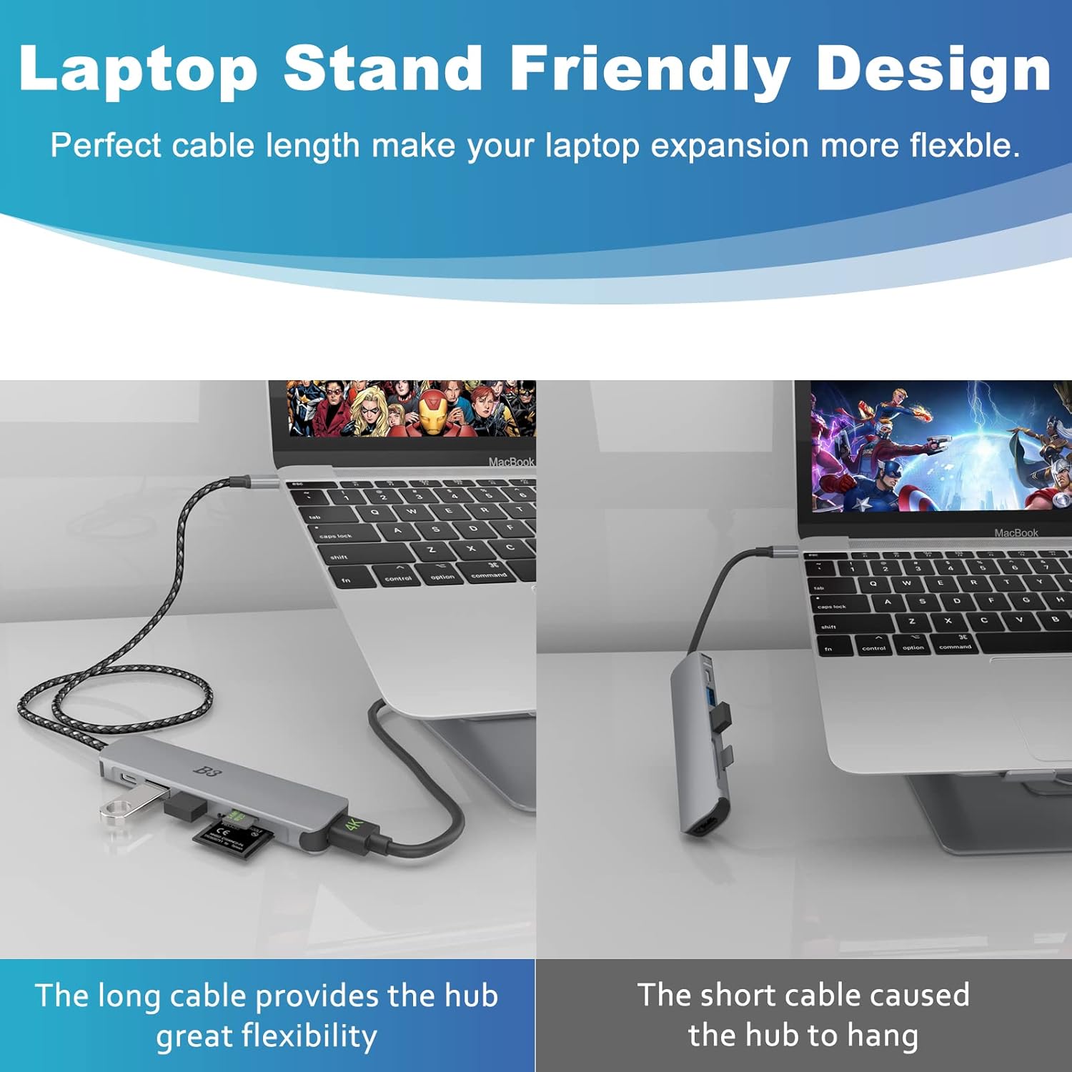 Hub USB C Adattatore Docking Station Multiporta 6in1 - immagine 5