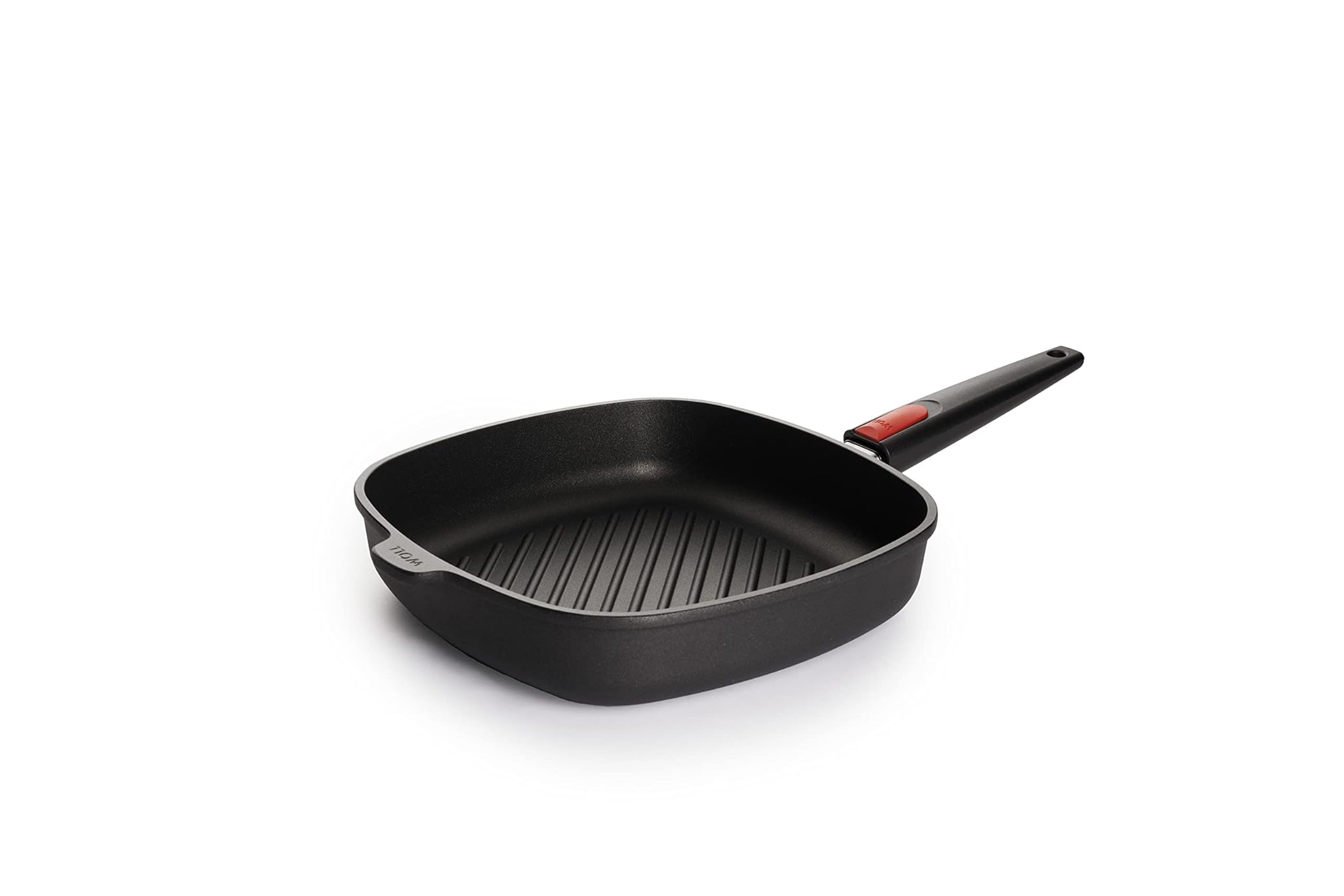 Woll 1628-1N Titanium Nowo - Padella per Carne in ghisa, 28x28 cm 28 cm Nero